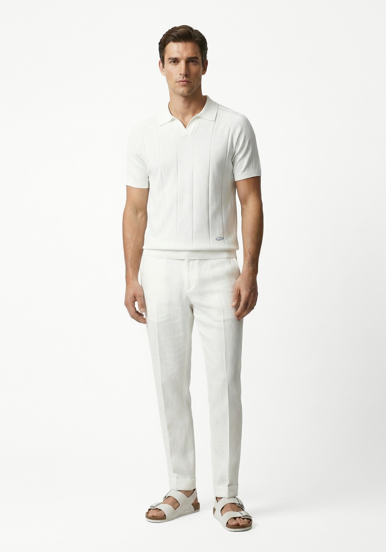 Aero Grid  Cloud Polo White