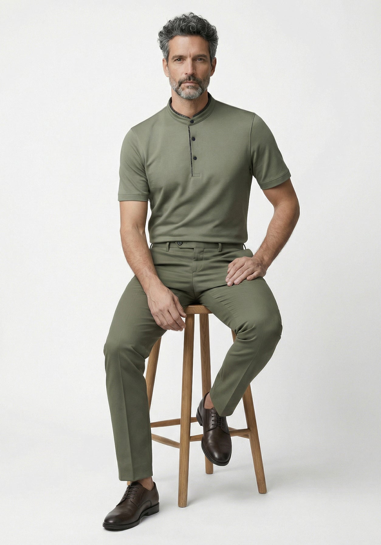 Atelier Band Collar Olive