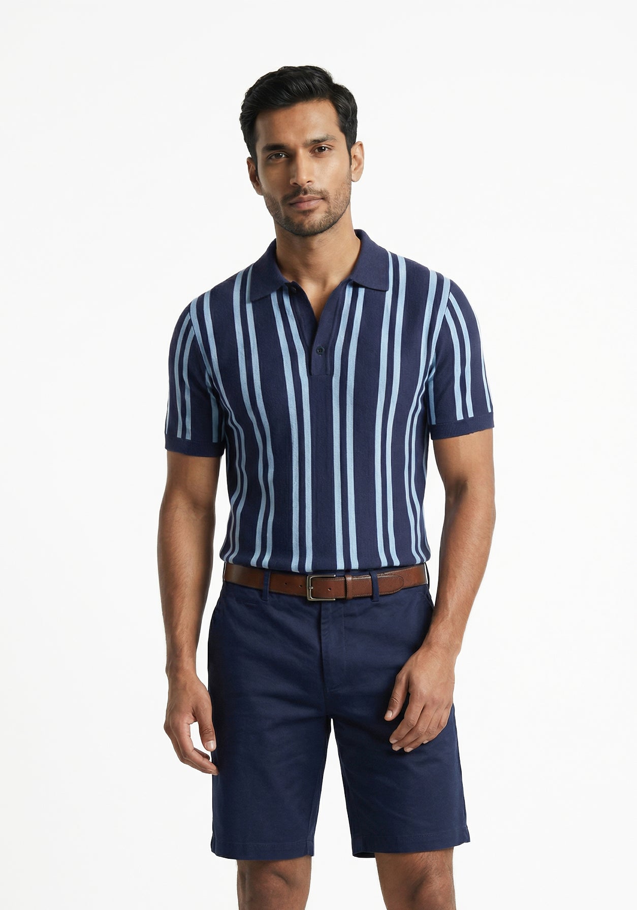 Aero Grid Varda Polo  Blue