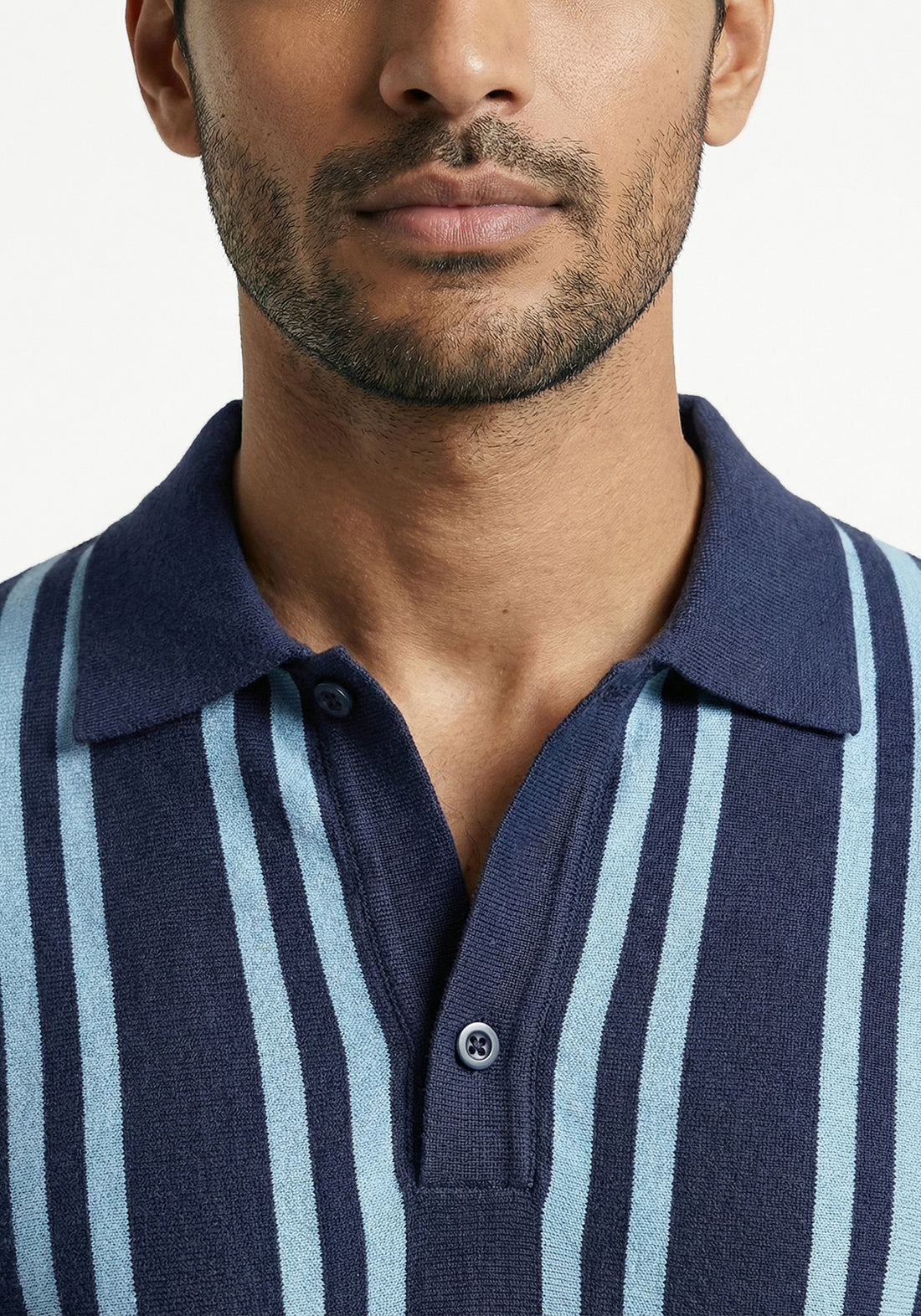 Aero Grid Varda Polo  Blue