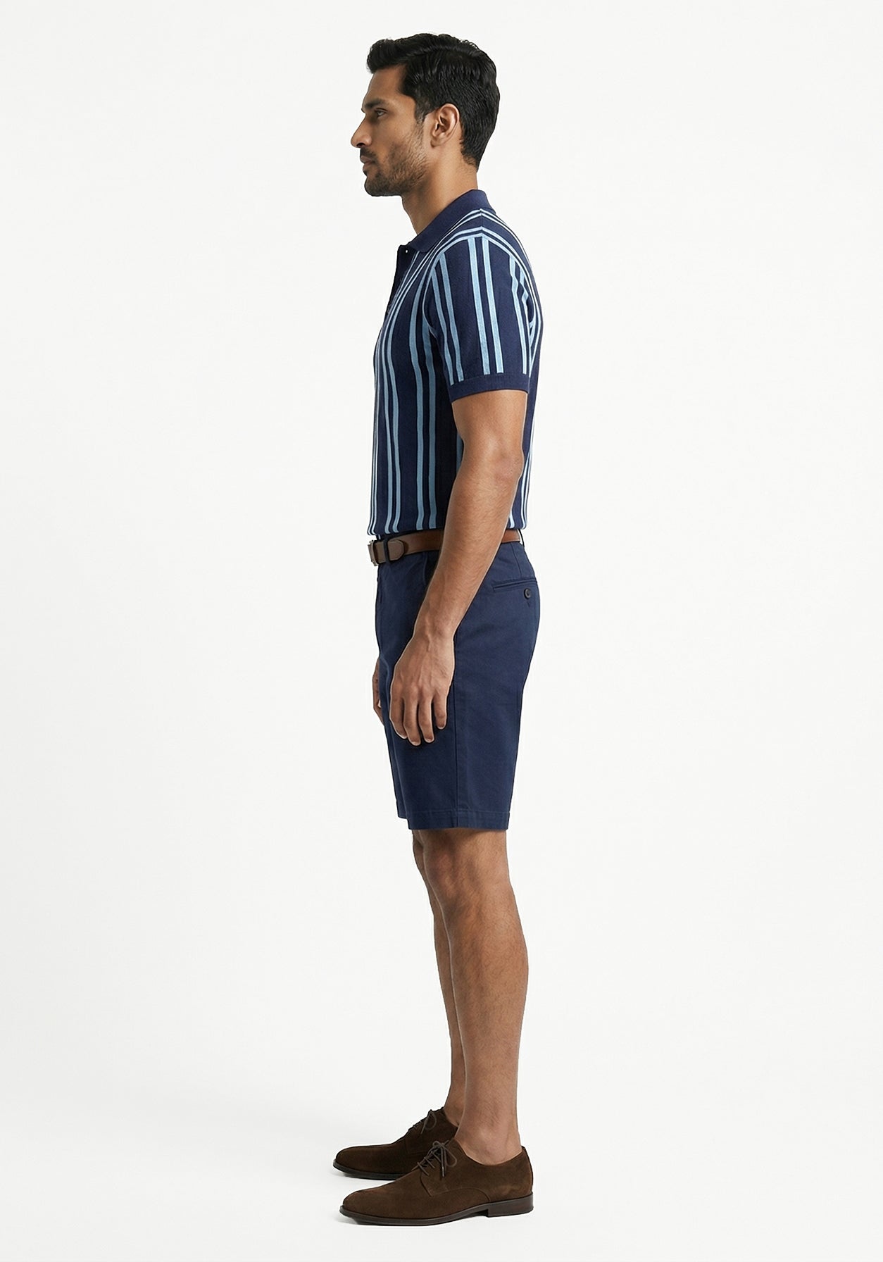 Aero Grid Varda Polo  Blue