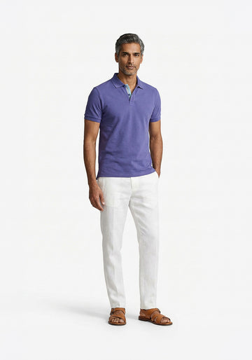 Mulberry Linen Polo Lavender