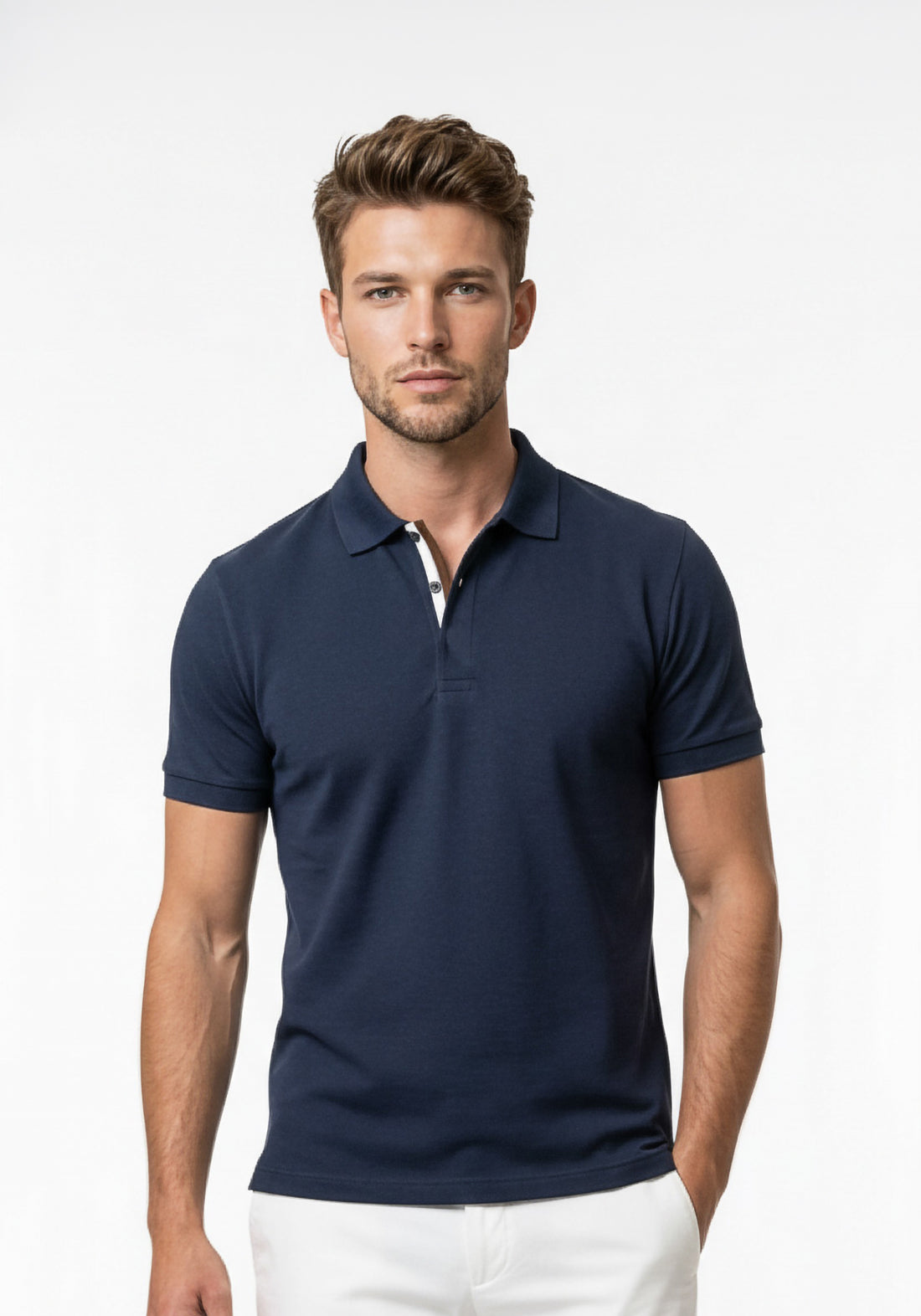 Mulberry Linen Polo Blue