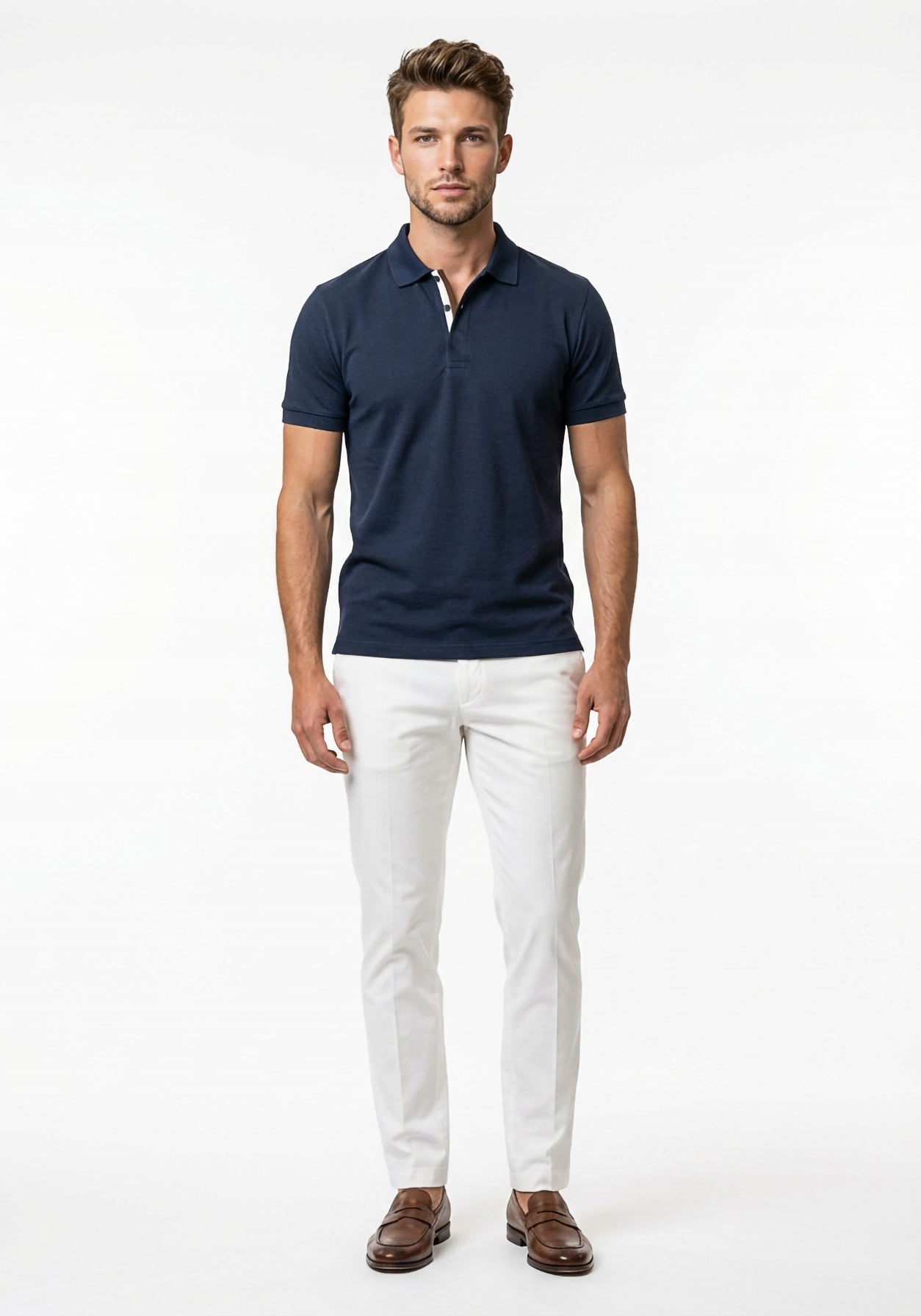 Mulberry Linen Polo Blue
