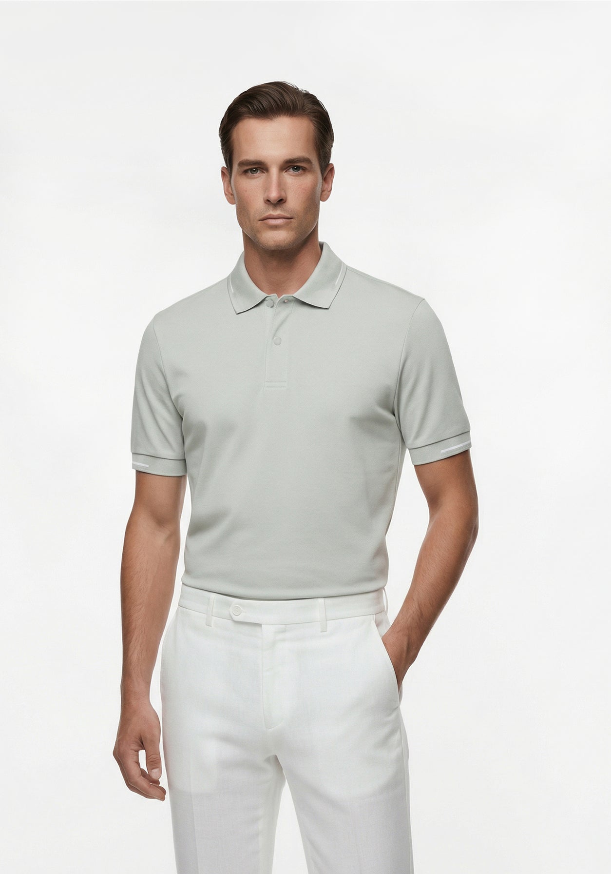 Performance Cotton Sage Polo