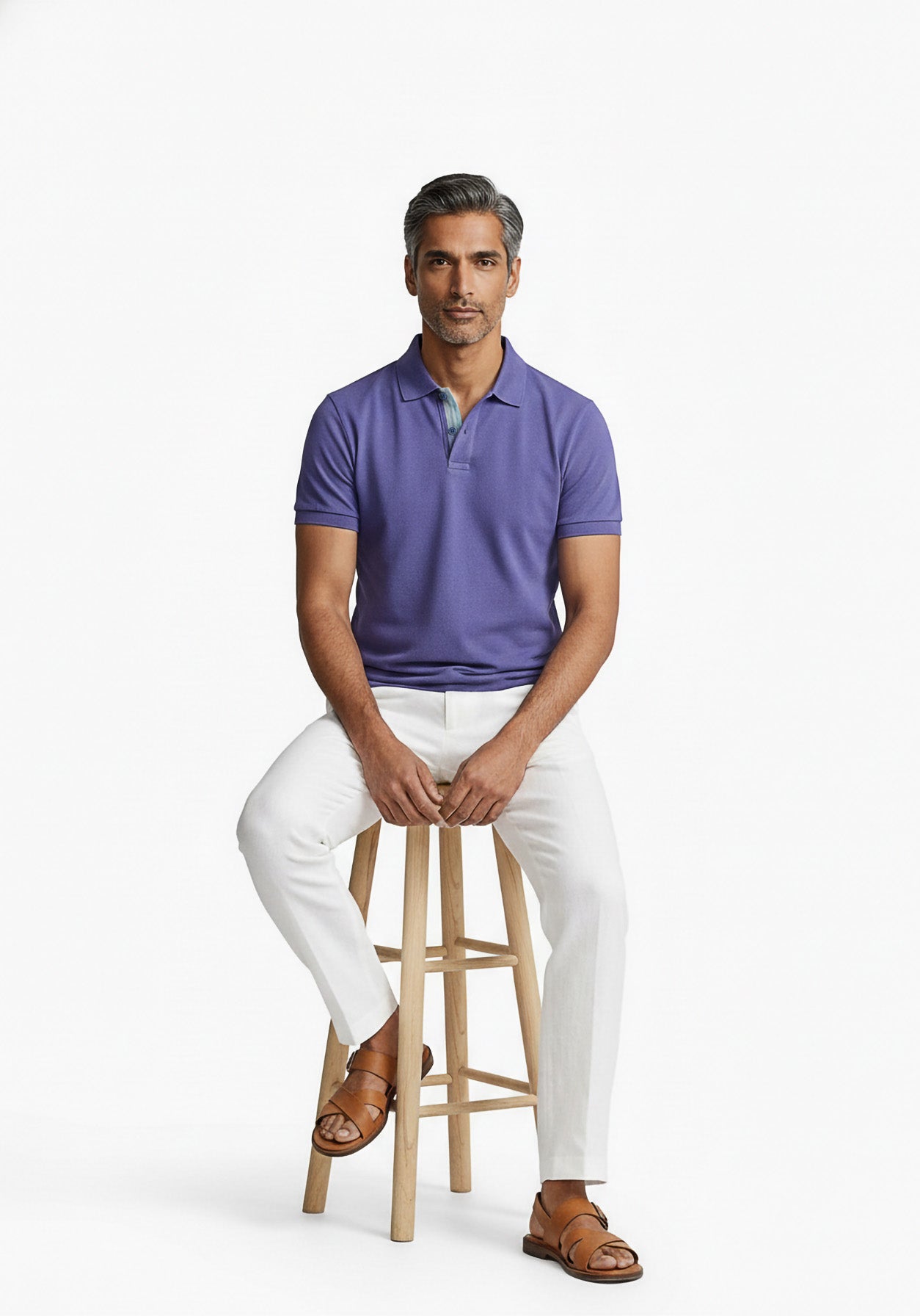 Mulberry Linen Polo Lavender