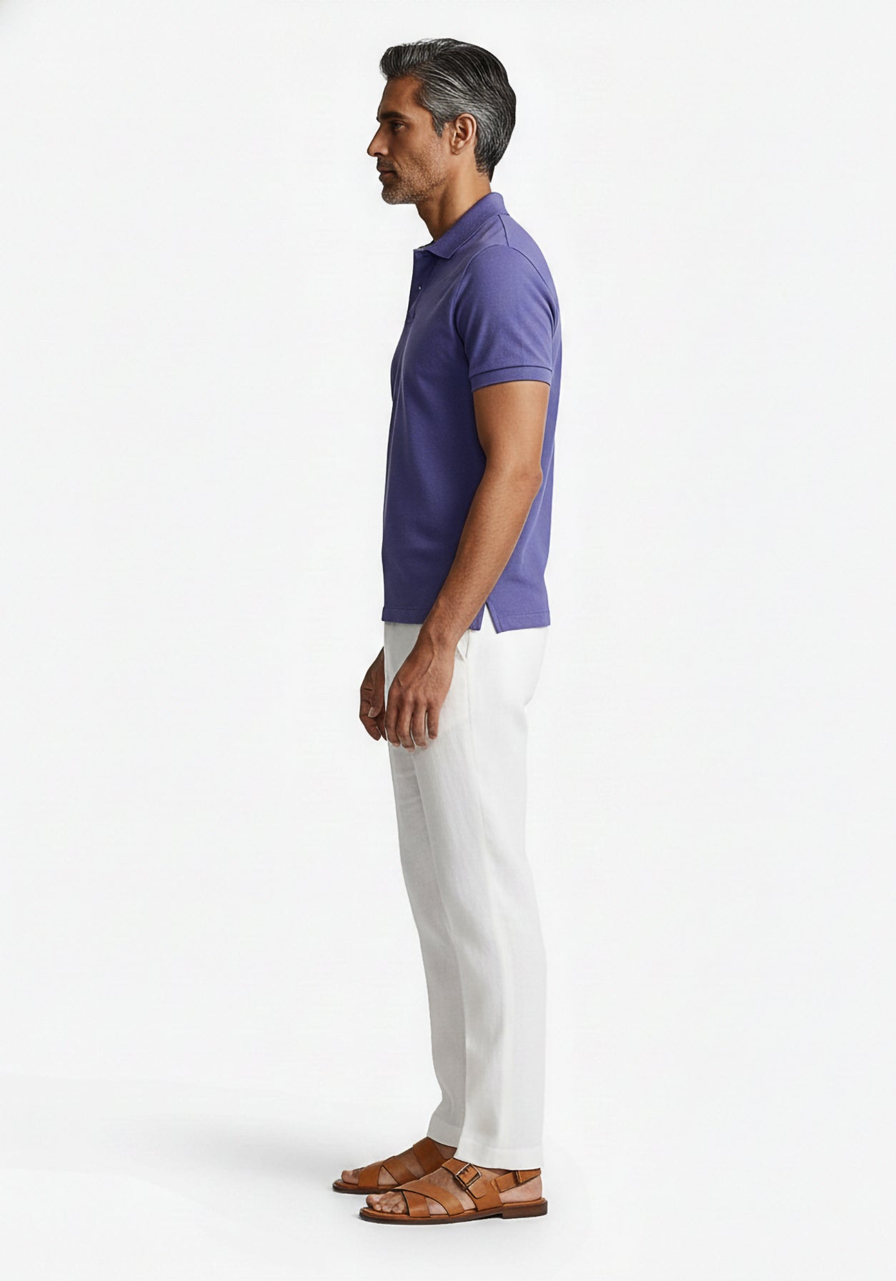 Mulberry Linen Polo Lavender
