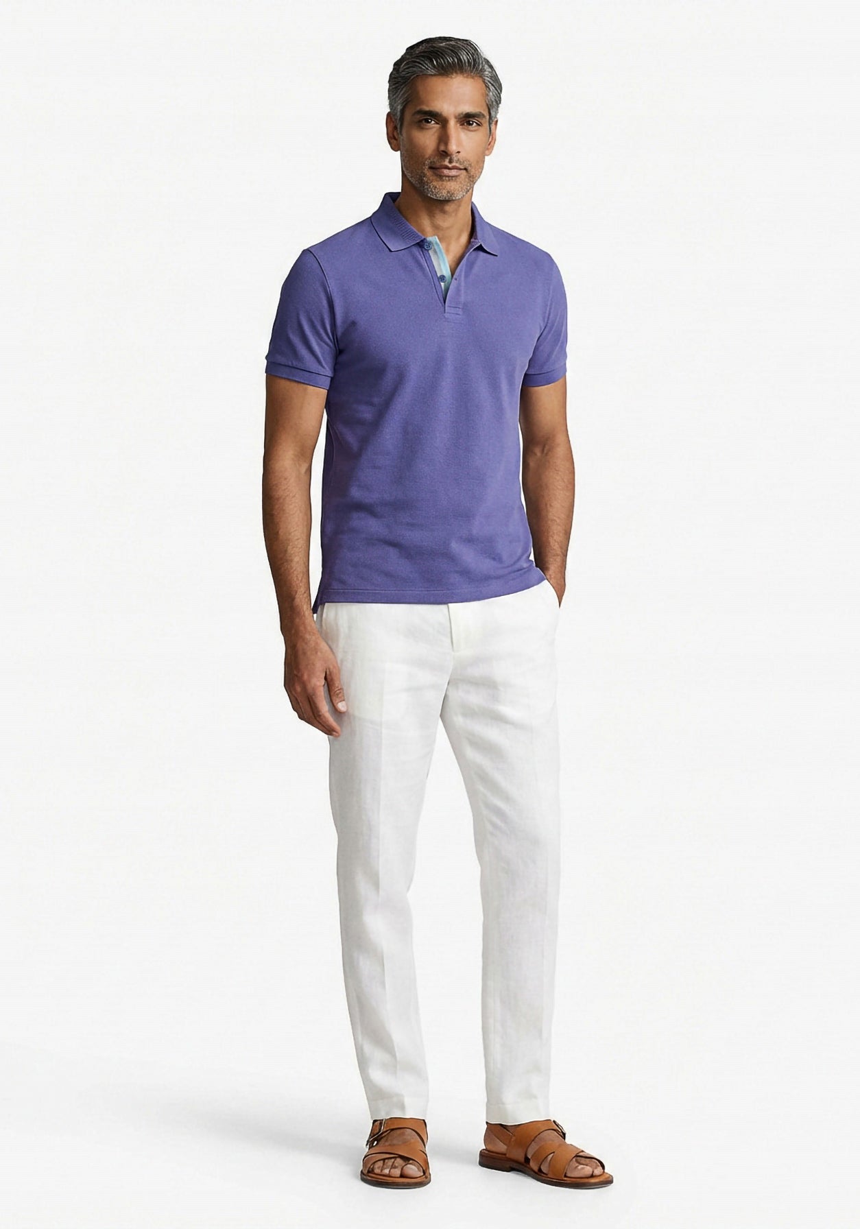 Mulberry Linen Polo Lavender