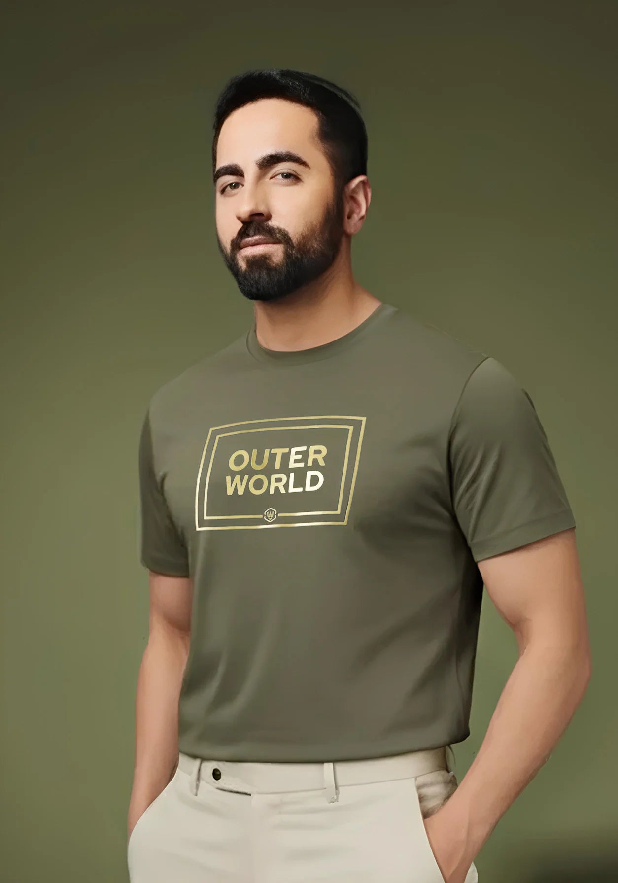 Olive Mirage Crewneck
