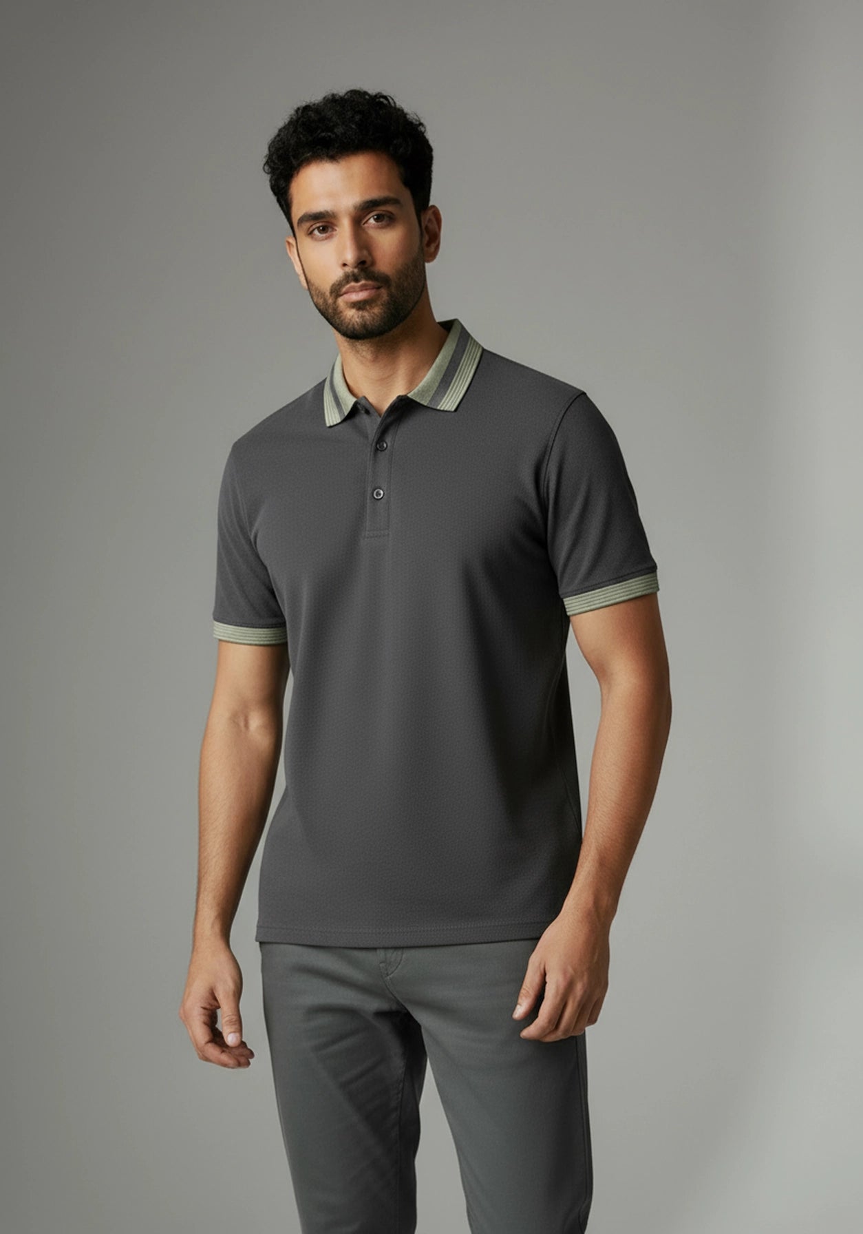 Club Manaco Polo Grey