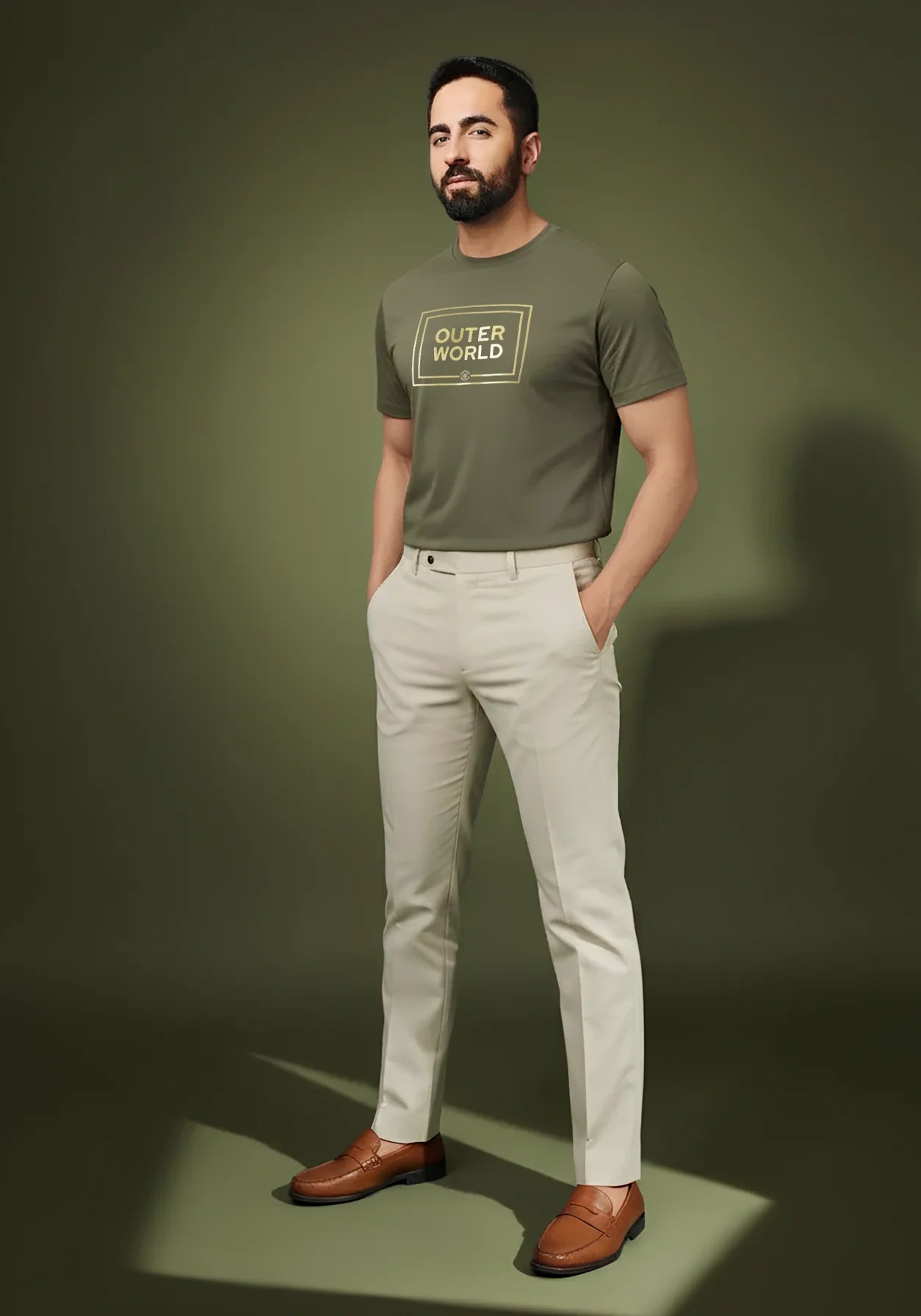Olive Mirage Crewneck