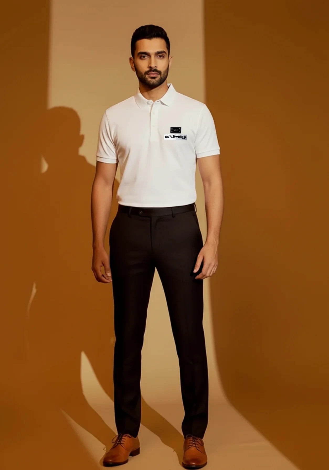 Printed Back Luxe Poloshirt