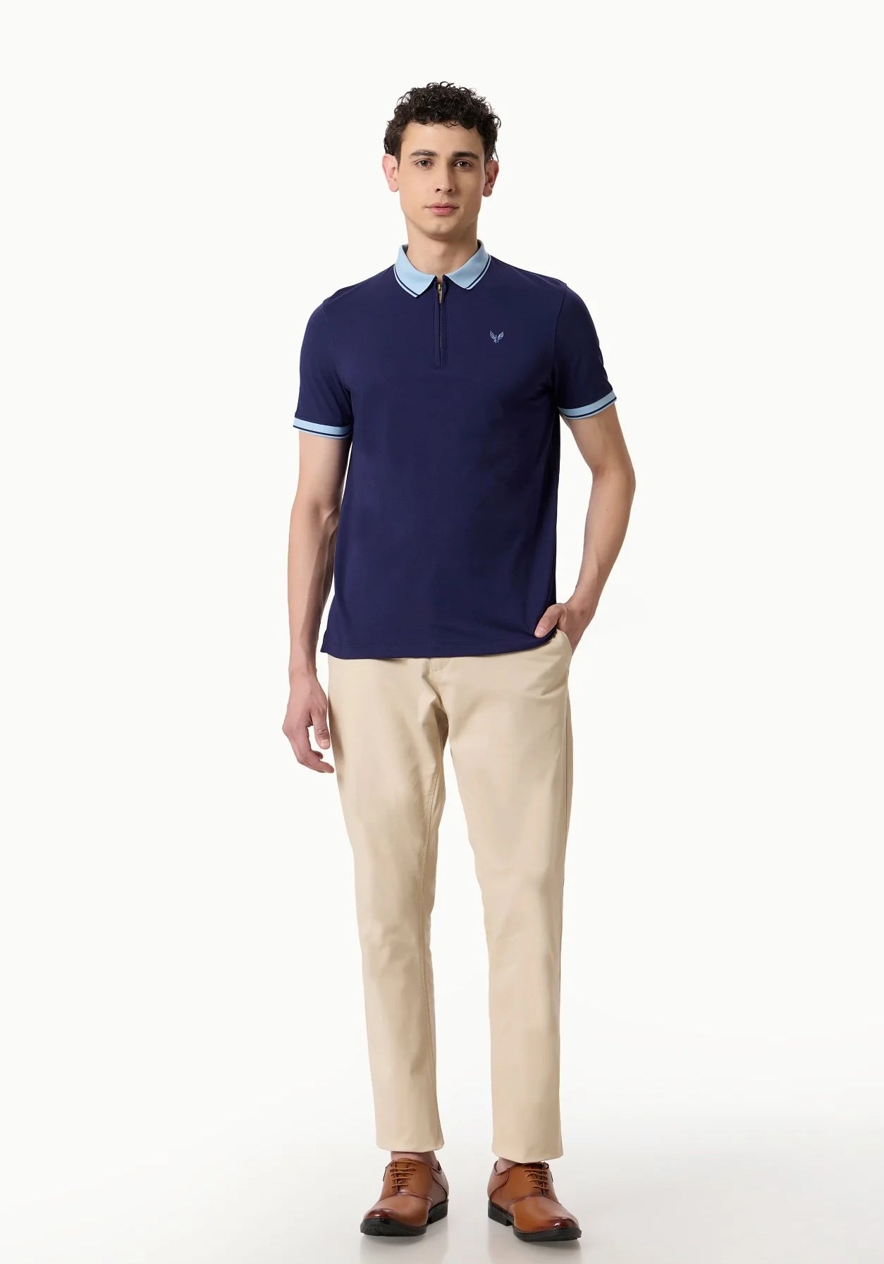 Azure Trim Polo Blue