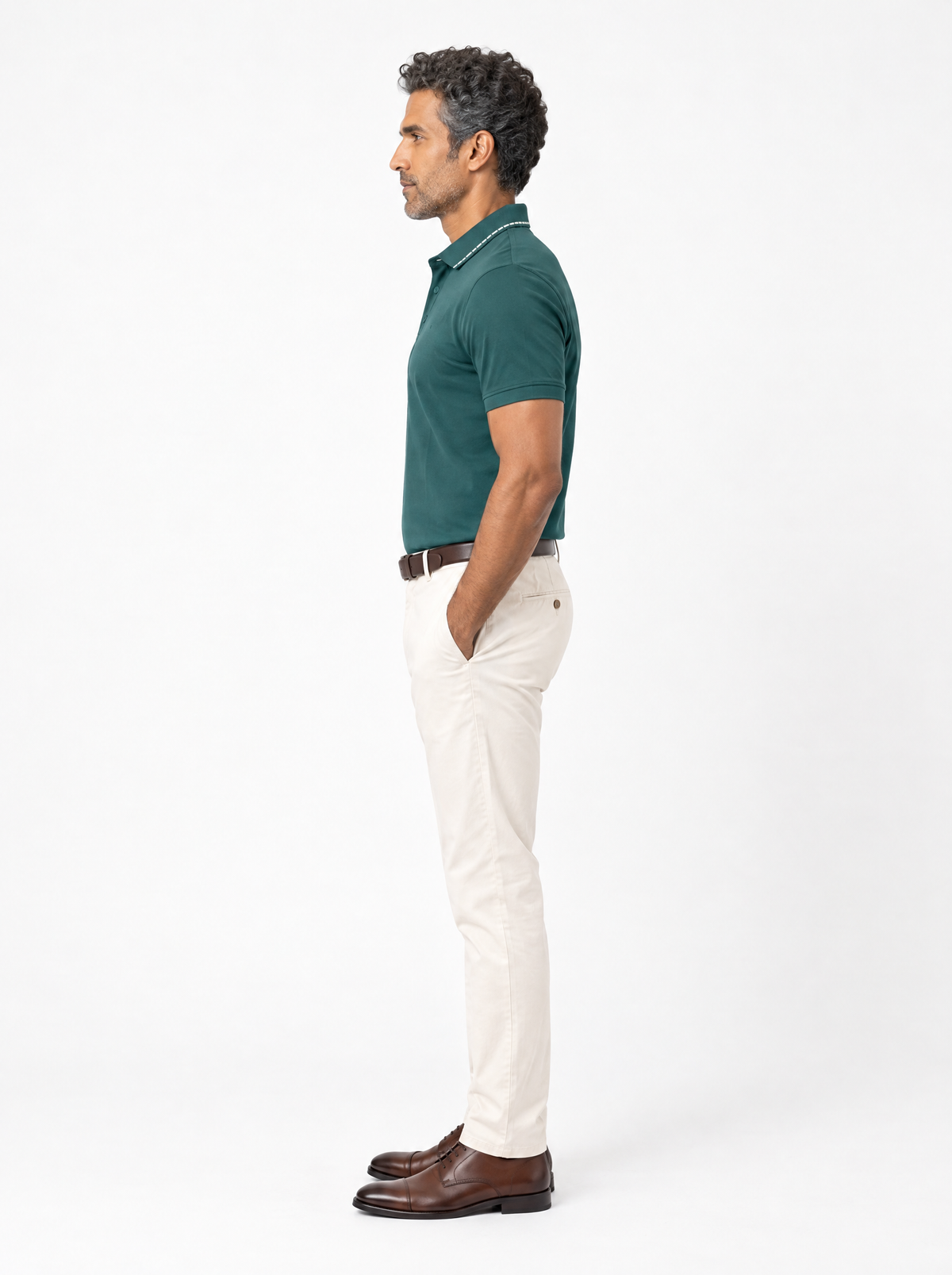 Modern Heirloom Laser Collar Polo Green