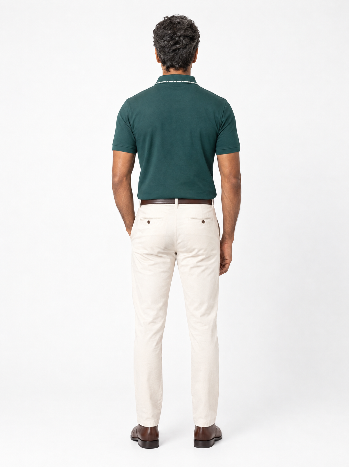 Modern Heirloom Laser Collar Polo Green