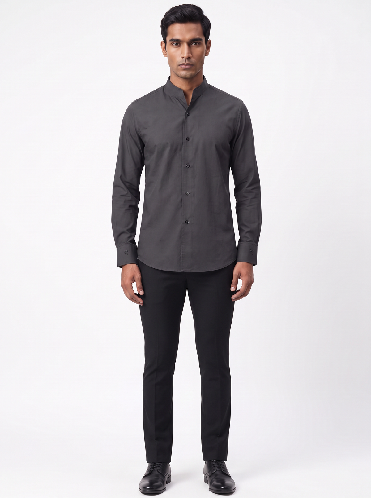 MAUJI Button Down Shirt Cotton Black