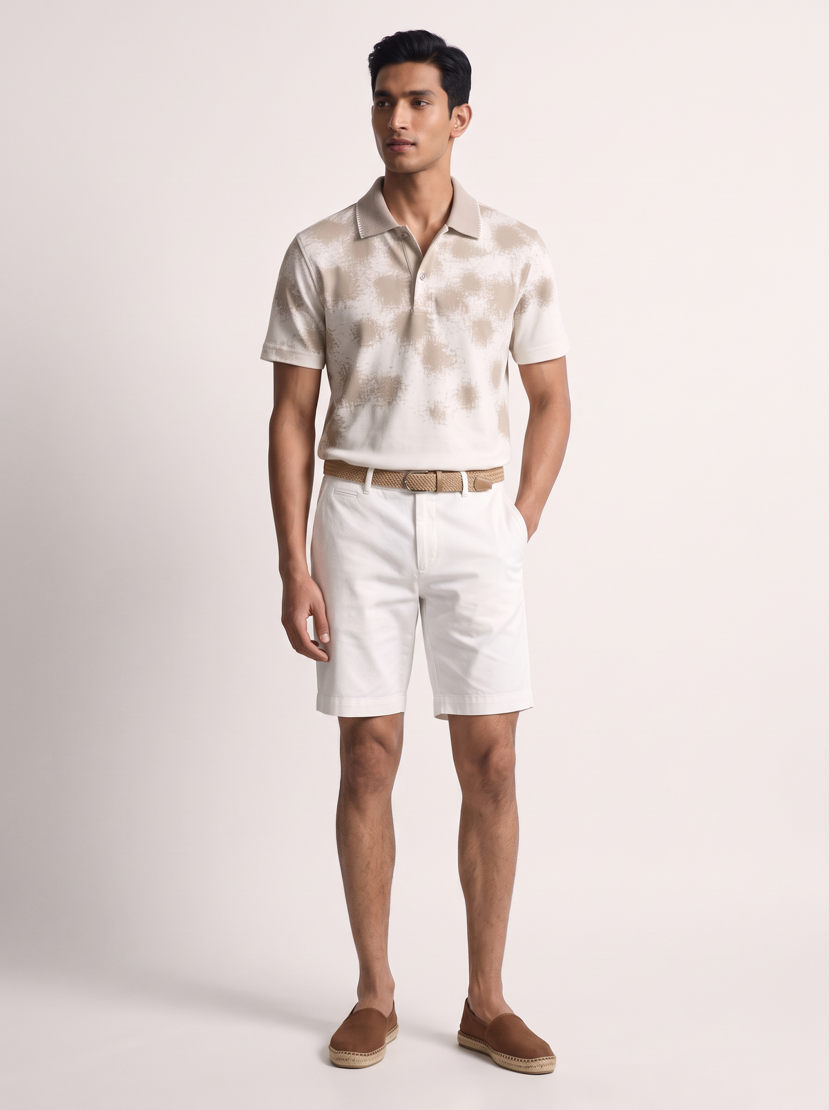 Elite crochet Collar Polo white