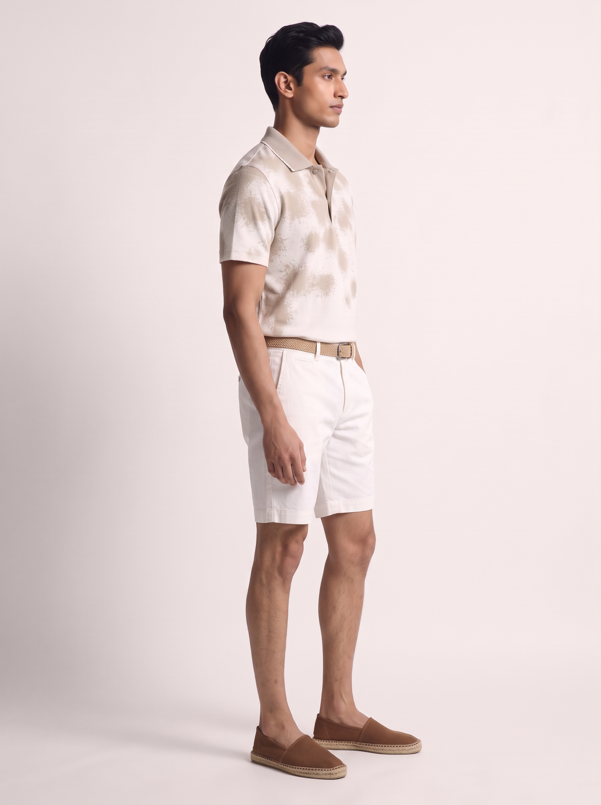 Elite crochet Collar Polo white