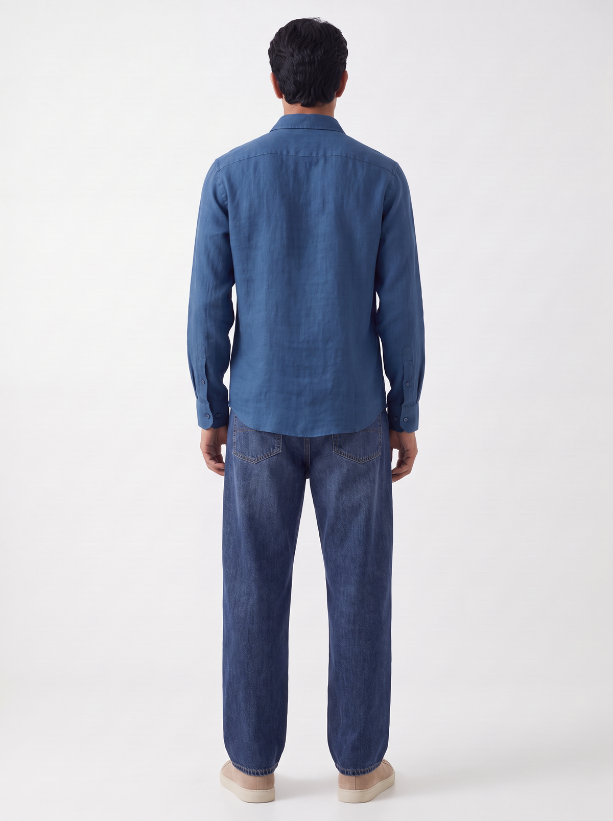 MAUJI pure linen shirt blue