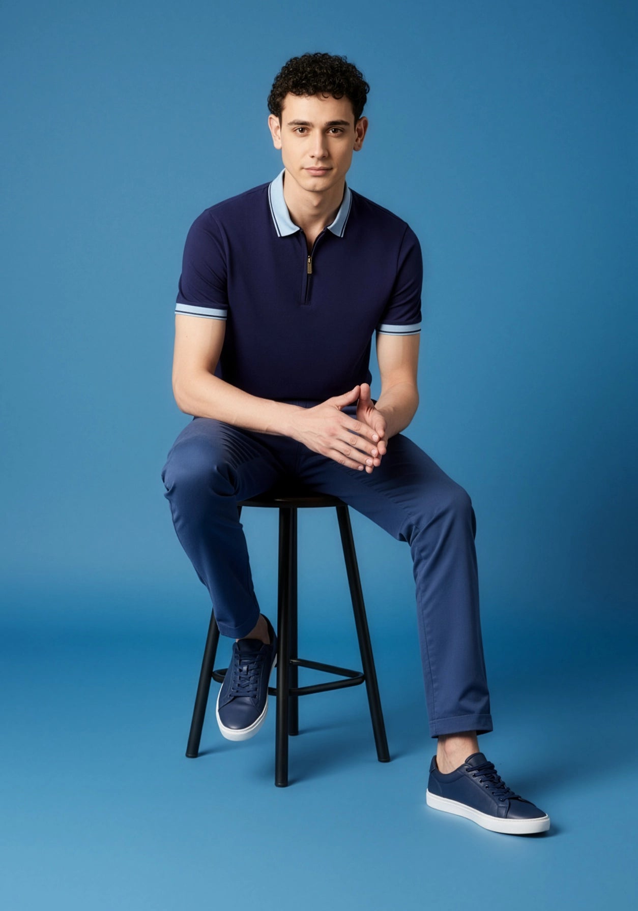 Azure Trim Polo Blue