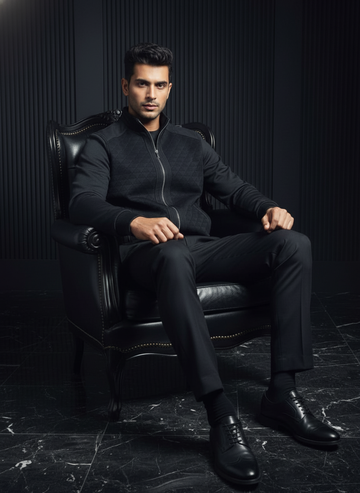 The Imperial Crest Vegan Jacket  Black