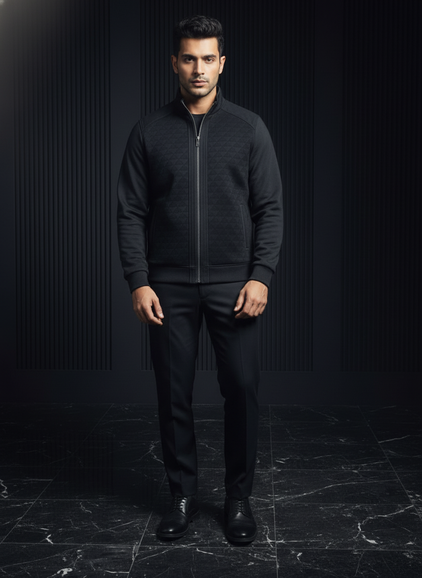 The Imperial Crest Vegan Jacket  Black