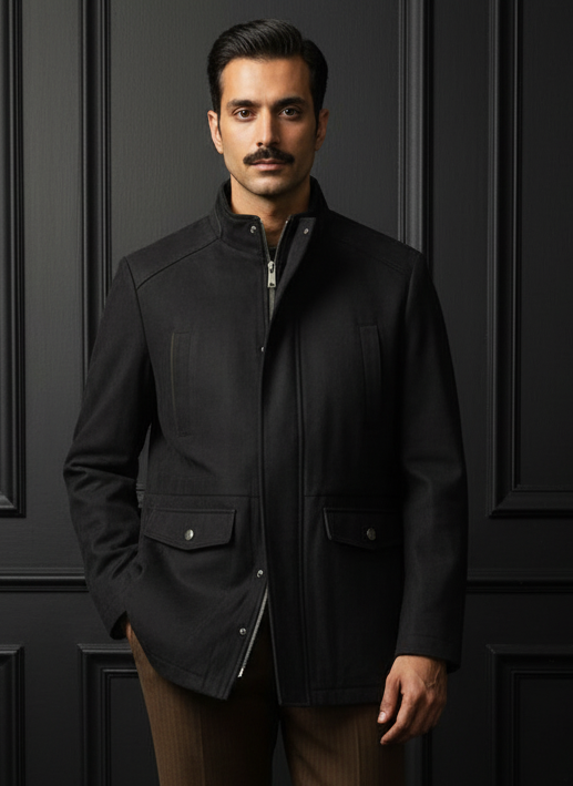 The Grand Élite Black Crest Jacket