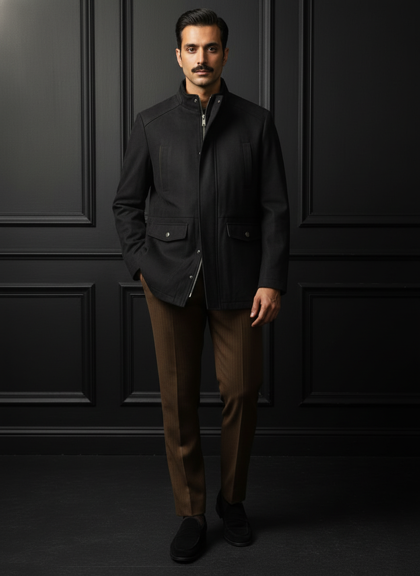 The Grand Élite Black Crest Jacket
