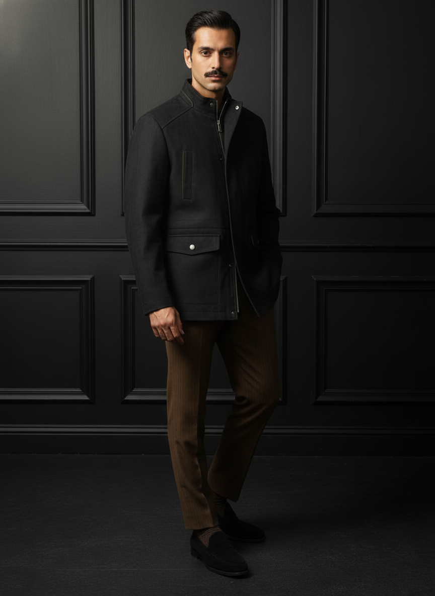 The Grand Élite Black Crest Jacket