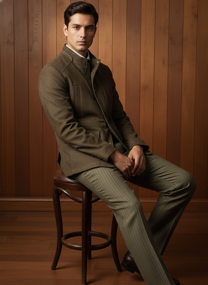 The Grand Élite Olive Crest Jacket