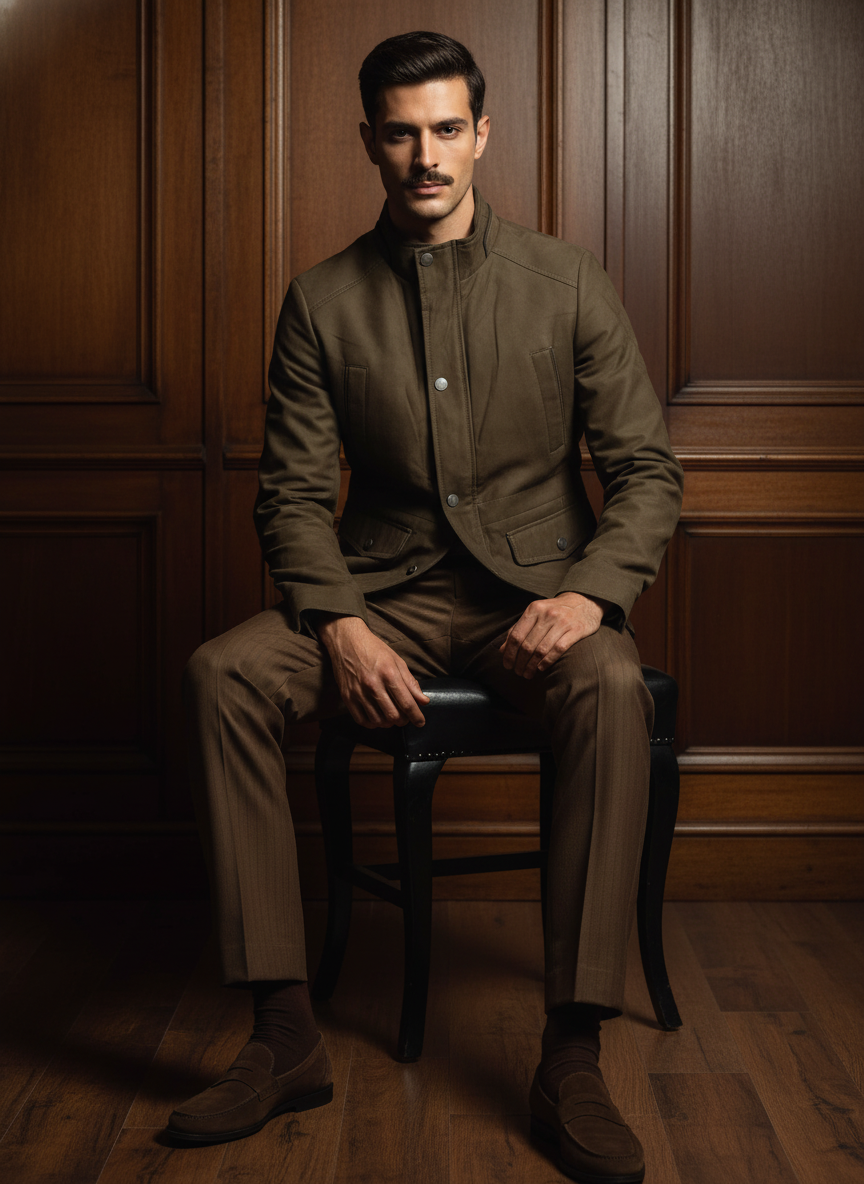 The Grand Élite Olive Crest Jacket