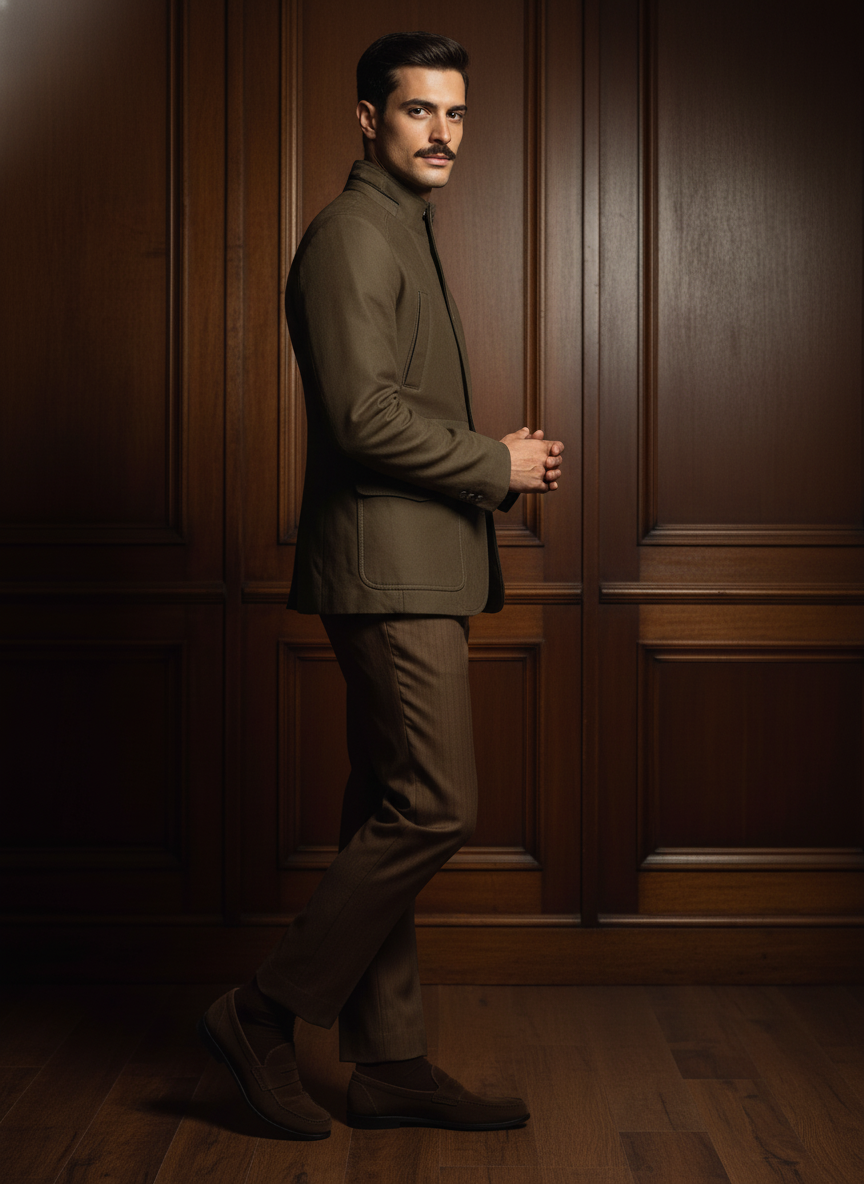 The Grand Élite Olive Crest Jacket