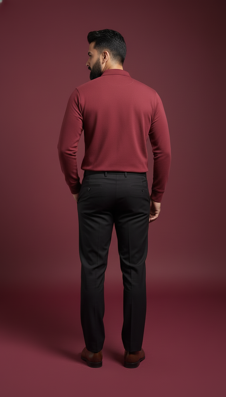 Crimson Crest Luxe Full-Sleeve