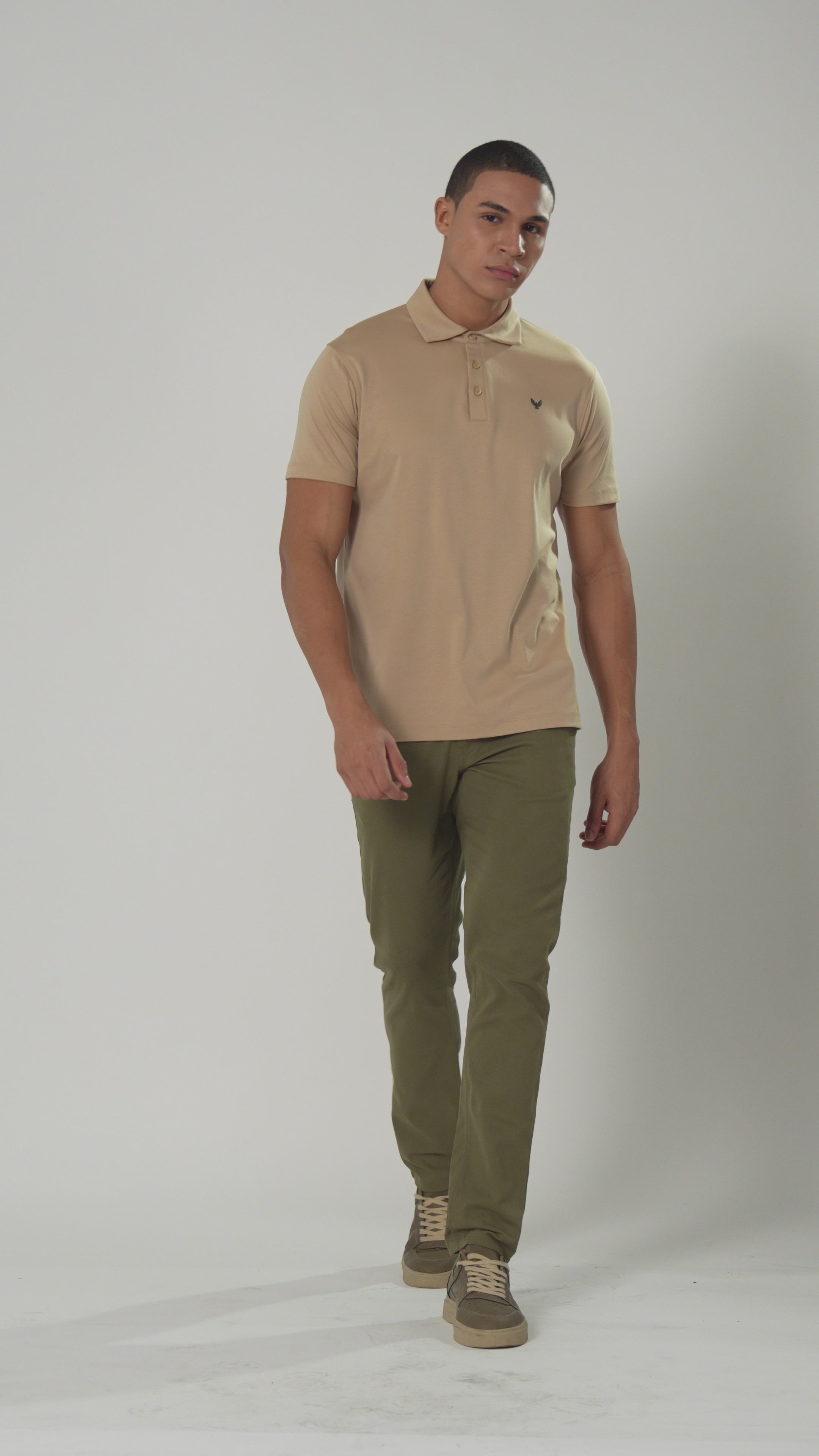 ARIN – The Lucky Dove Beige Polo-Lustra Cotton