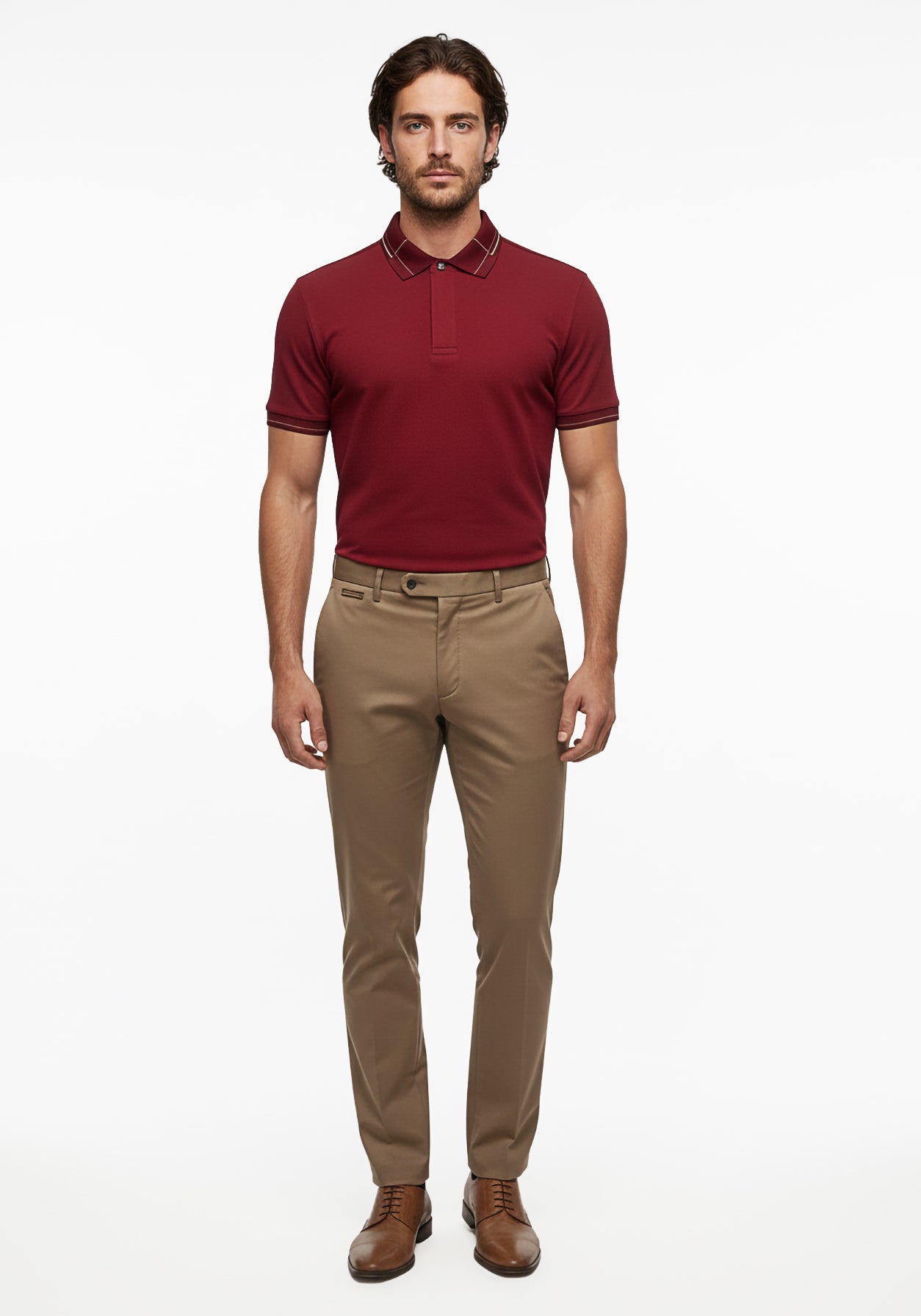 Fine Line Crimson Polo