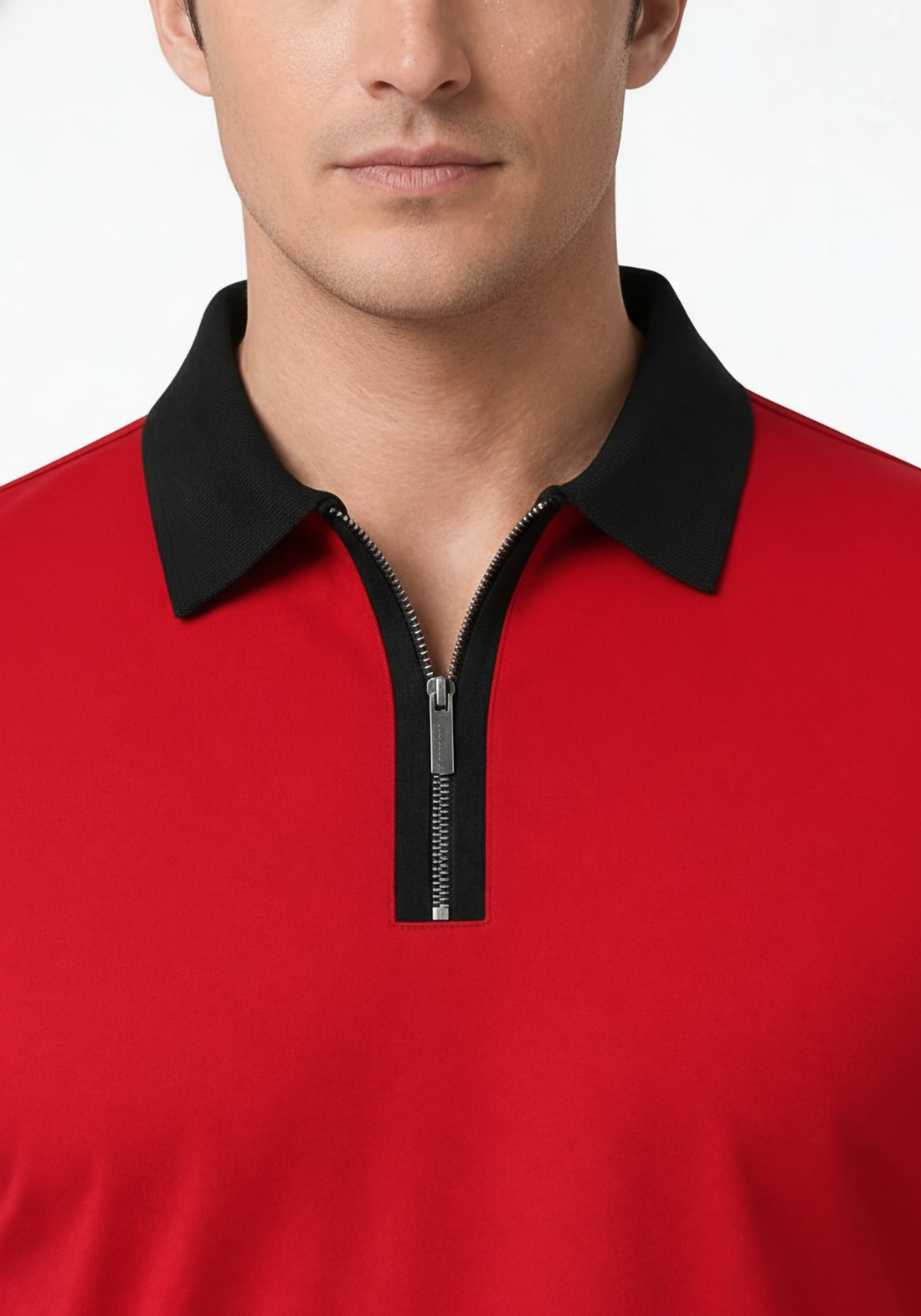 Founders Zipper Polo Red