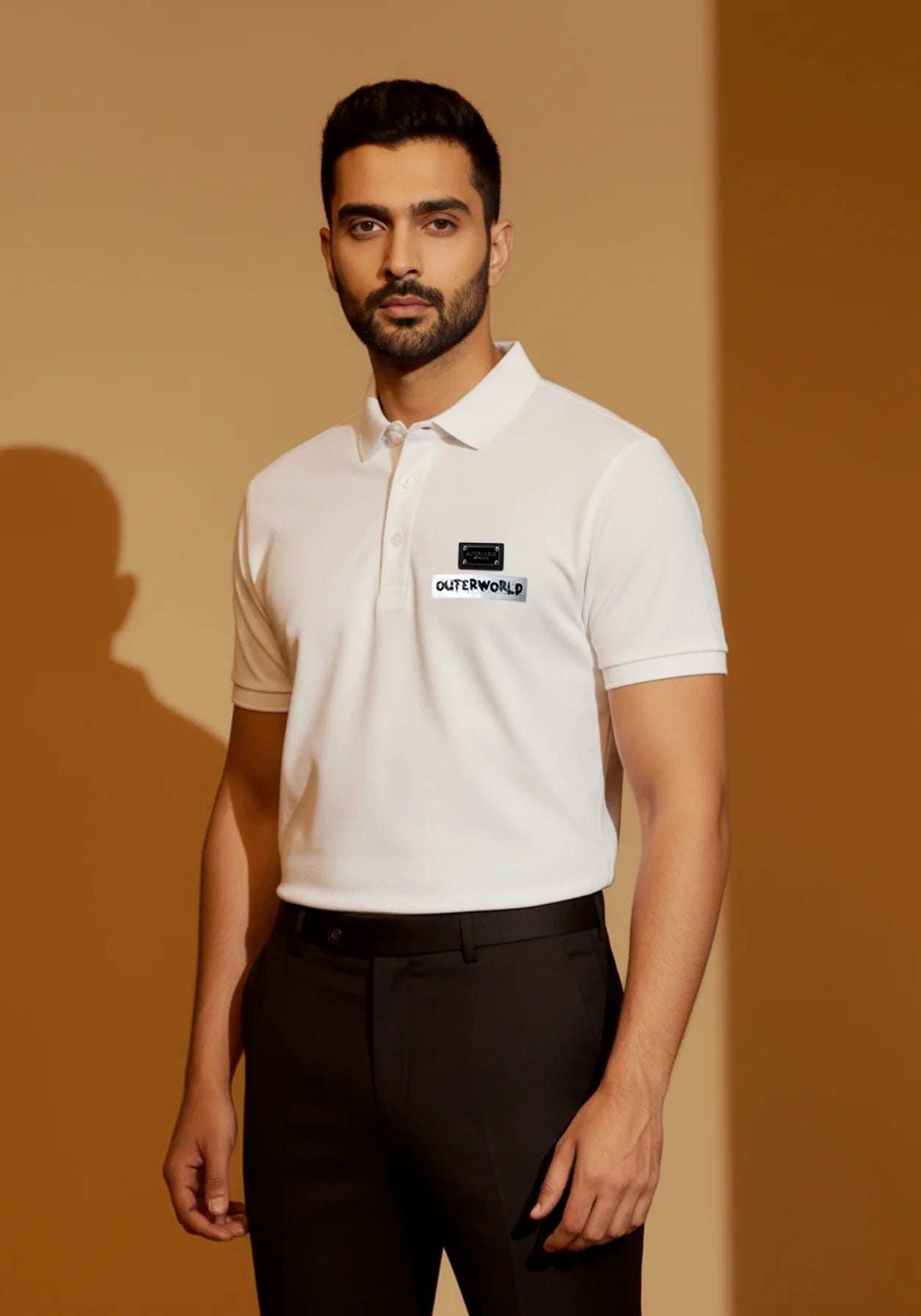 Printed Back Luxe Poloshirt