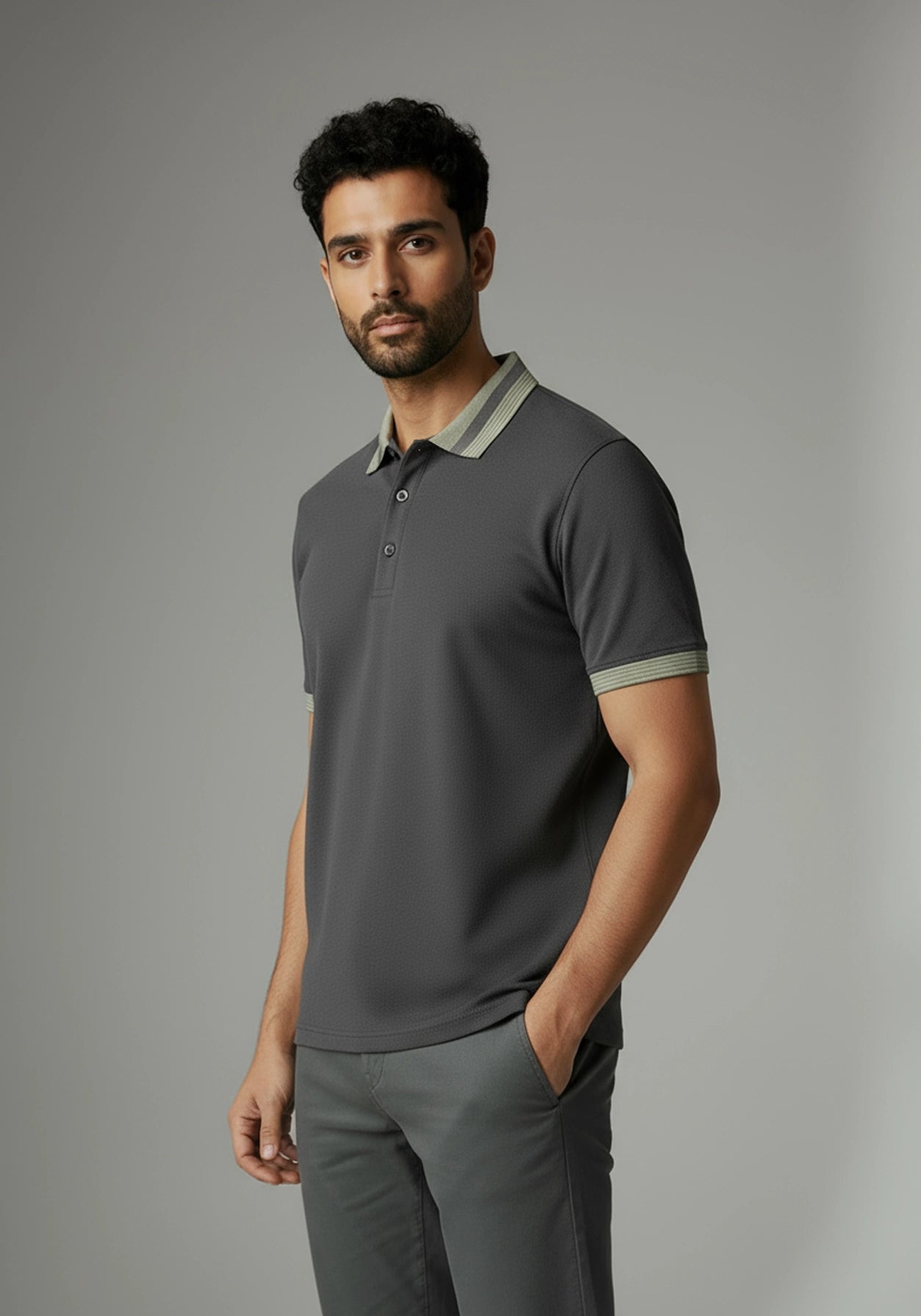 Club Manaco Polo Grey