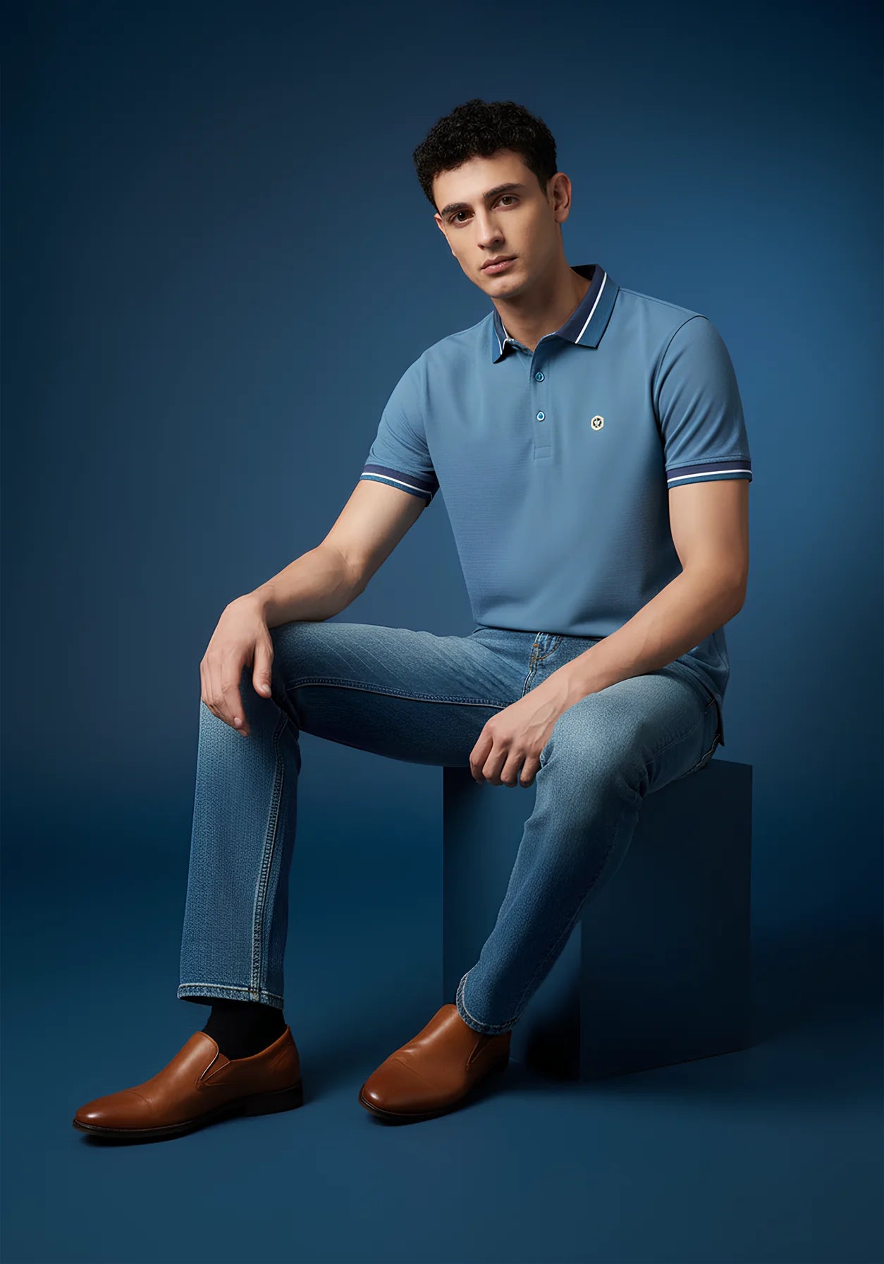 MAJE POLO AMBER BLUE