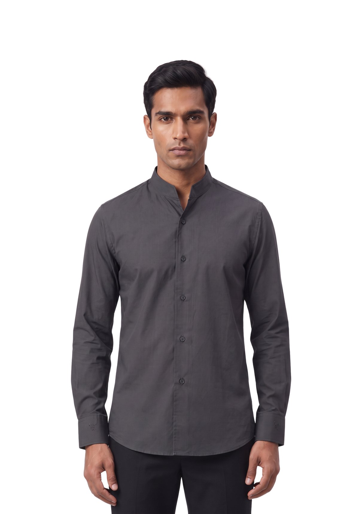 MAUJI Button Down Shirt Cotton Black