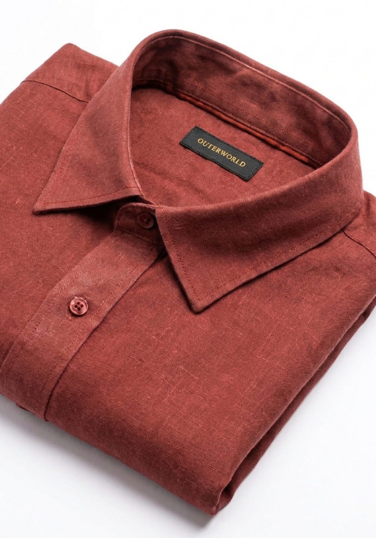 MAUJI pure linen shirt brick