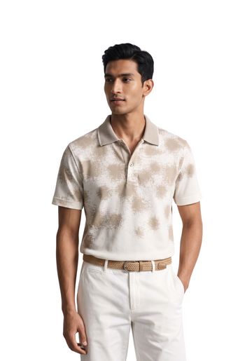 Elite crochet Collar Polo white