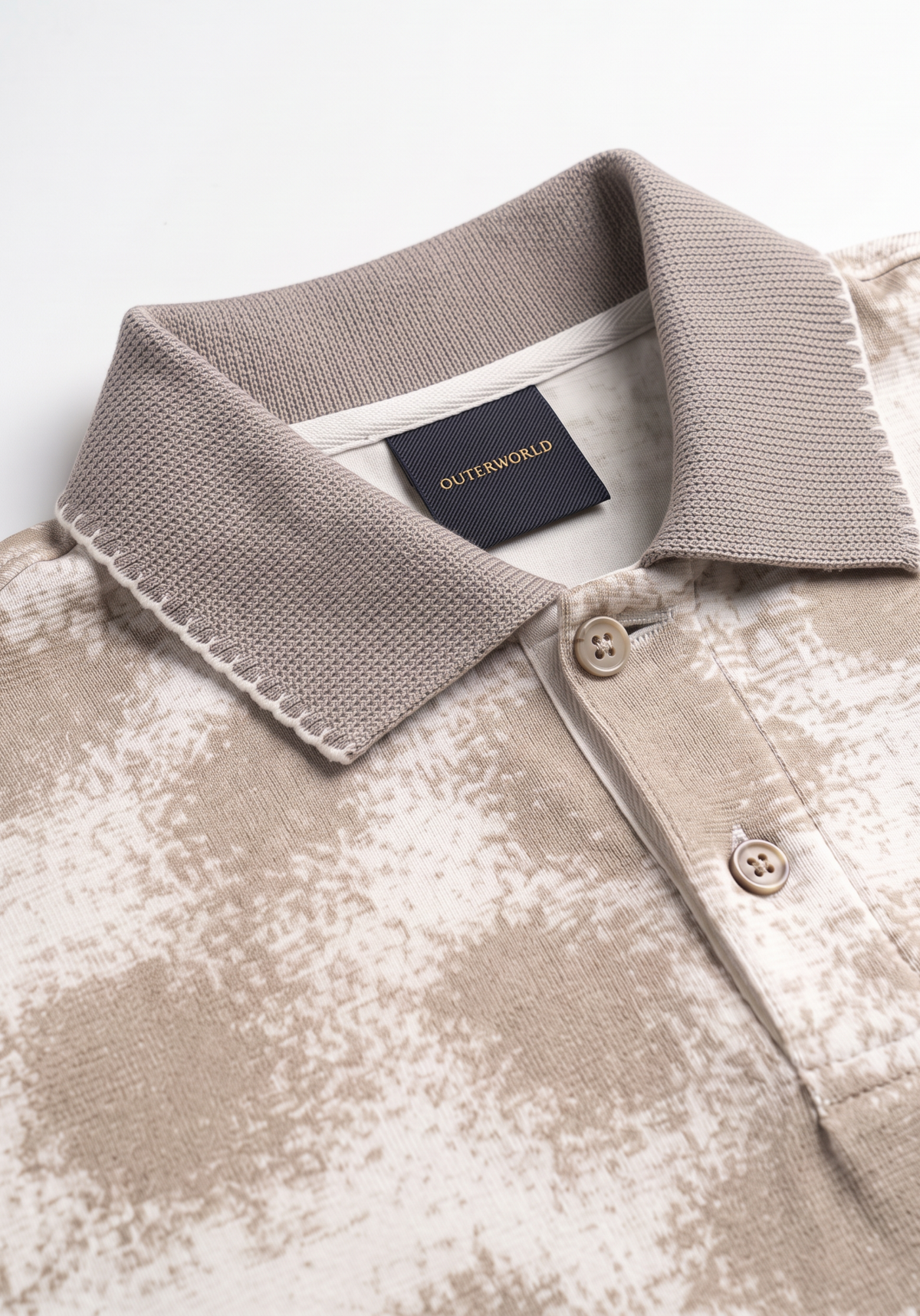Elite crochet Collar Polo white