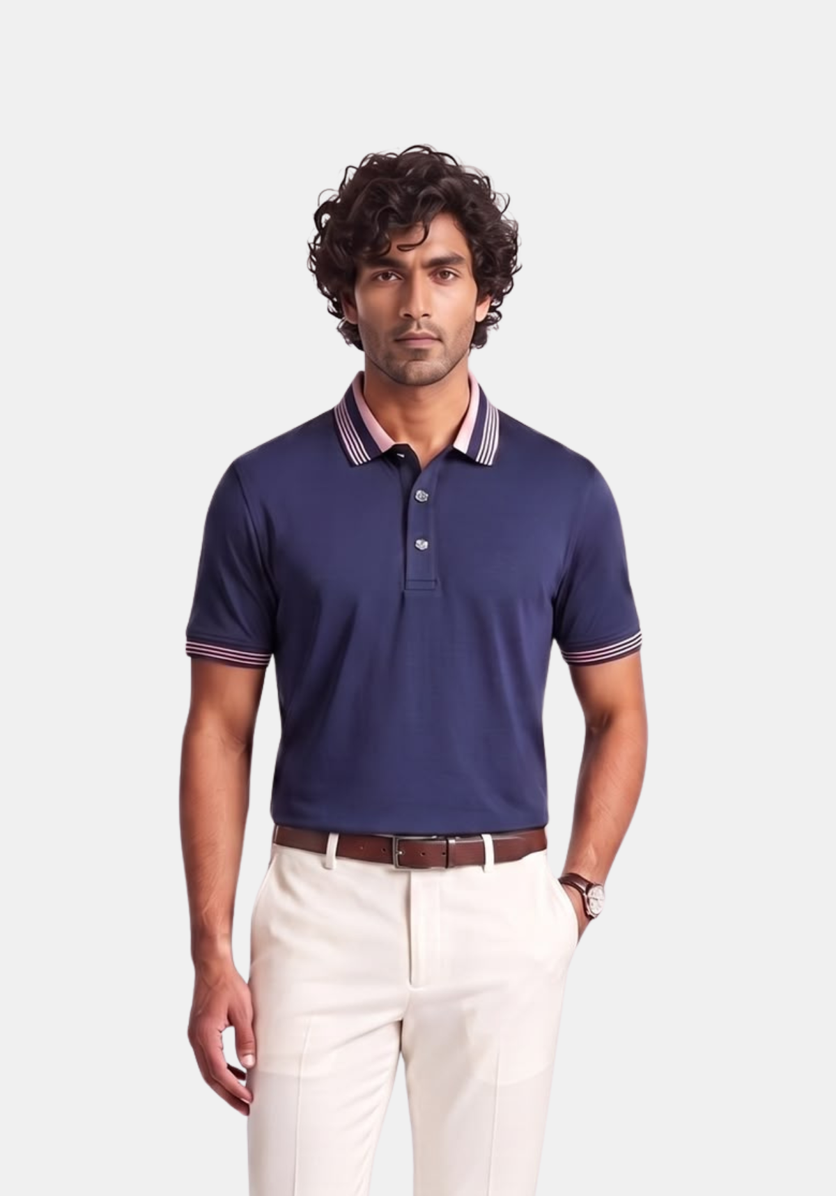 Axis Button Polo Blue