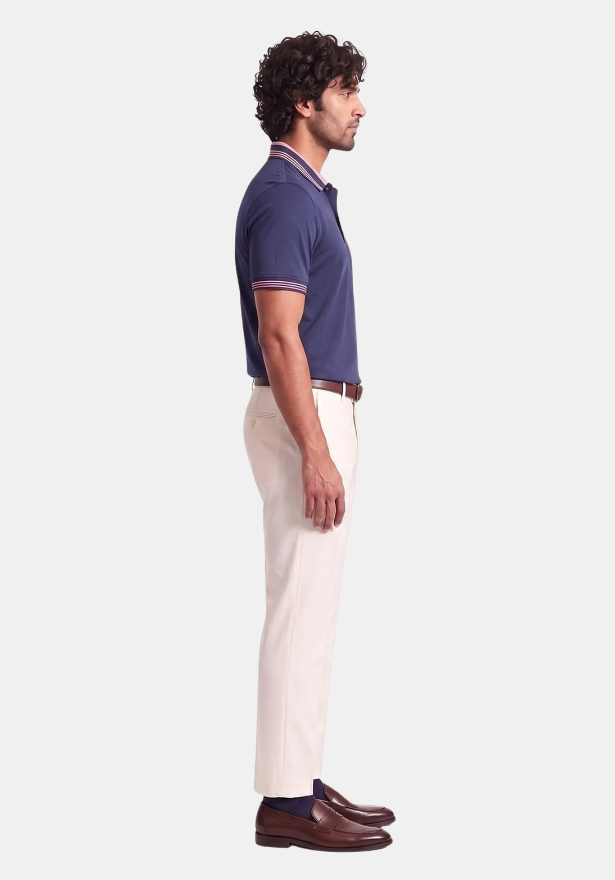 Axis Button Polo Blue