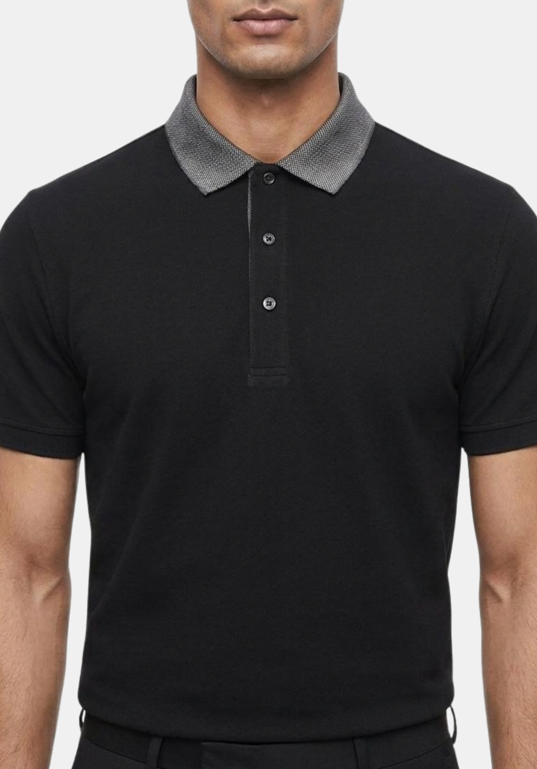 Thrive Black Collar Polo