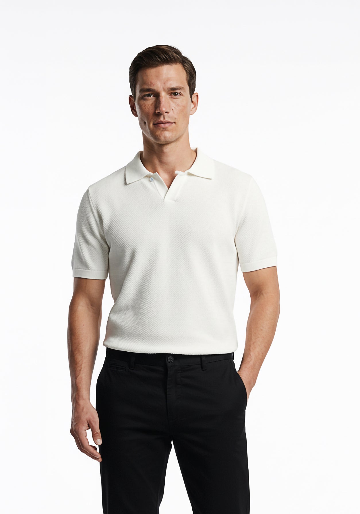 Honey Comb White Polo