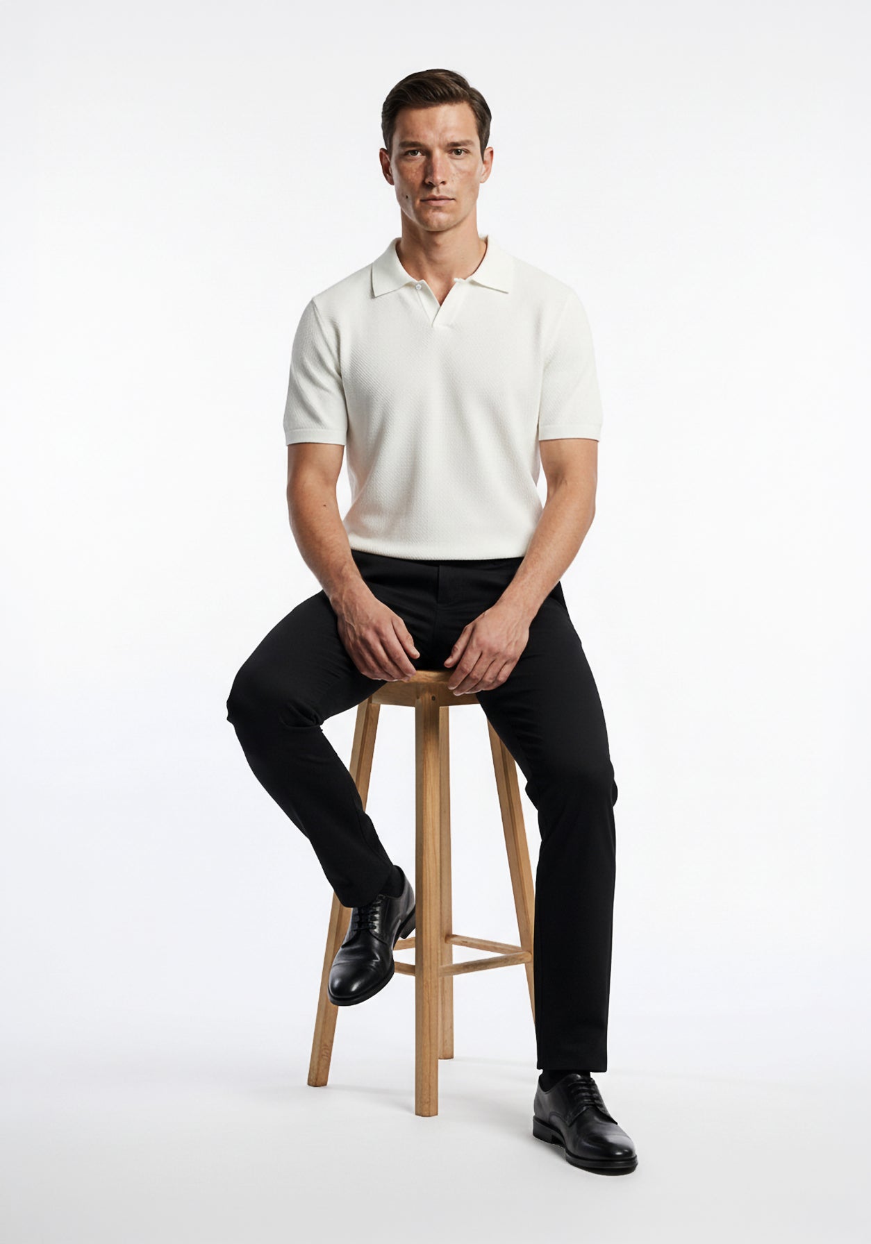Honey Comb White Polo