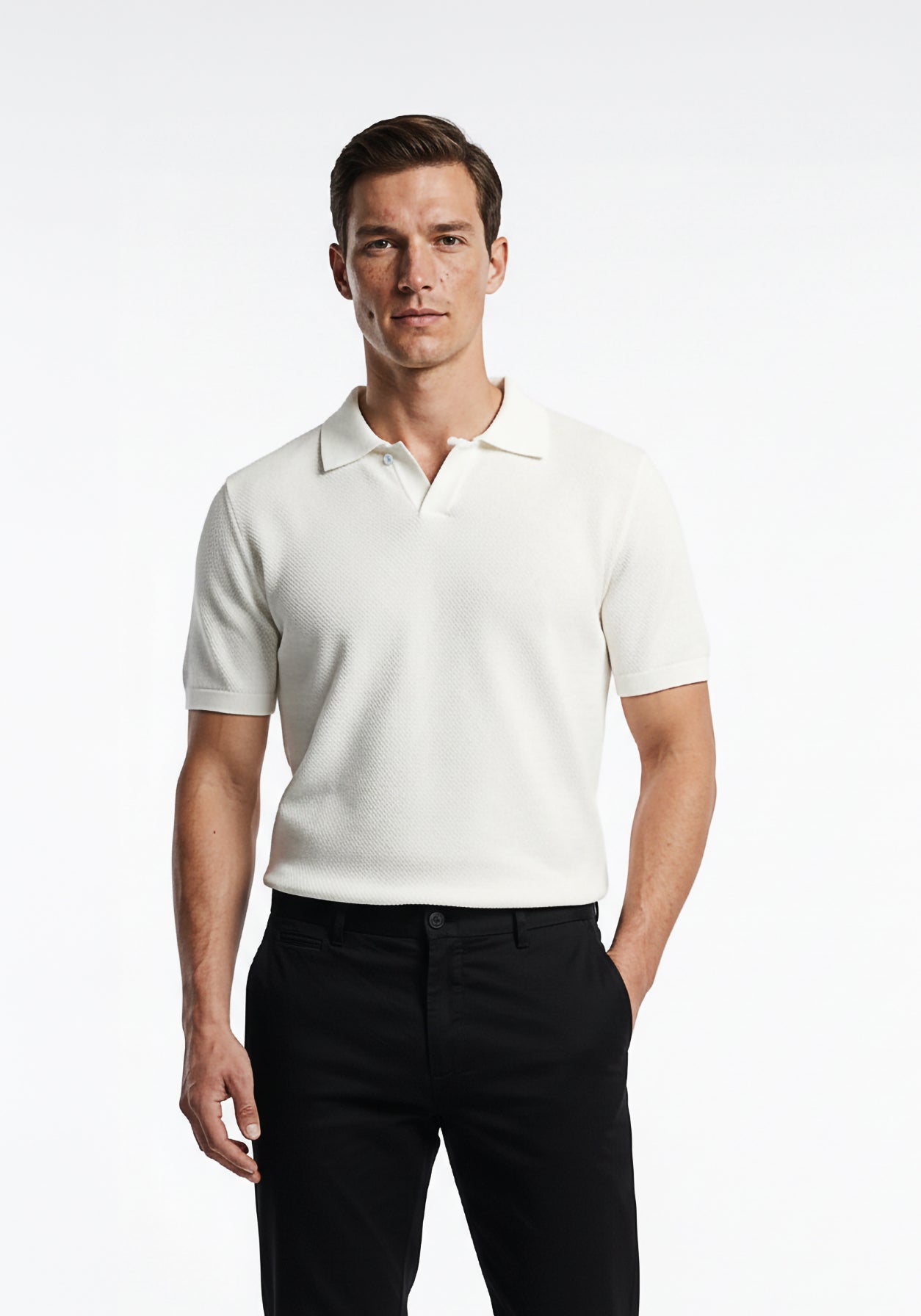 Honey Comb White Polo
