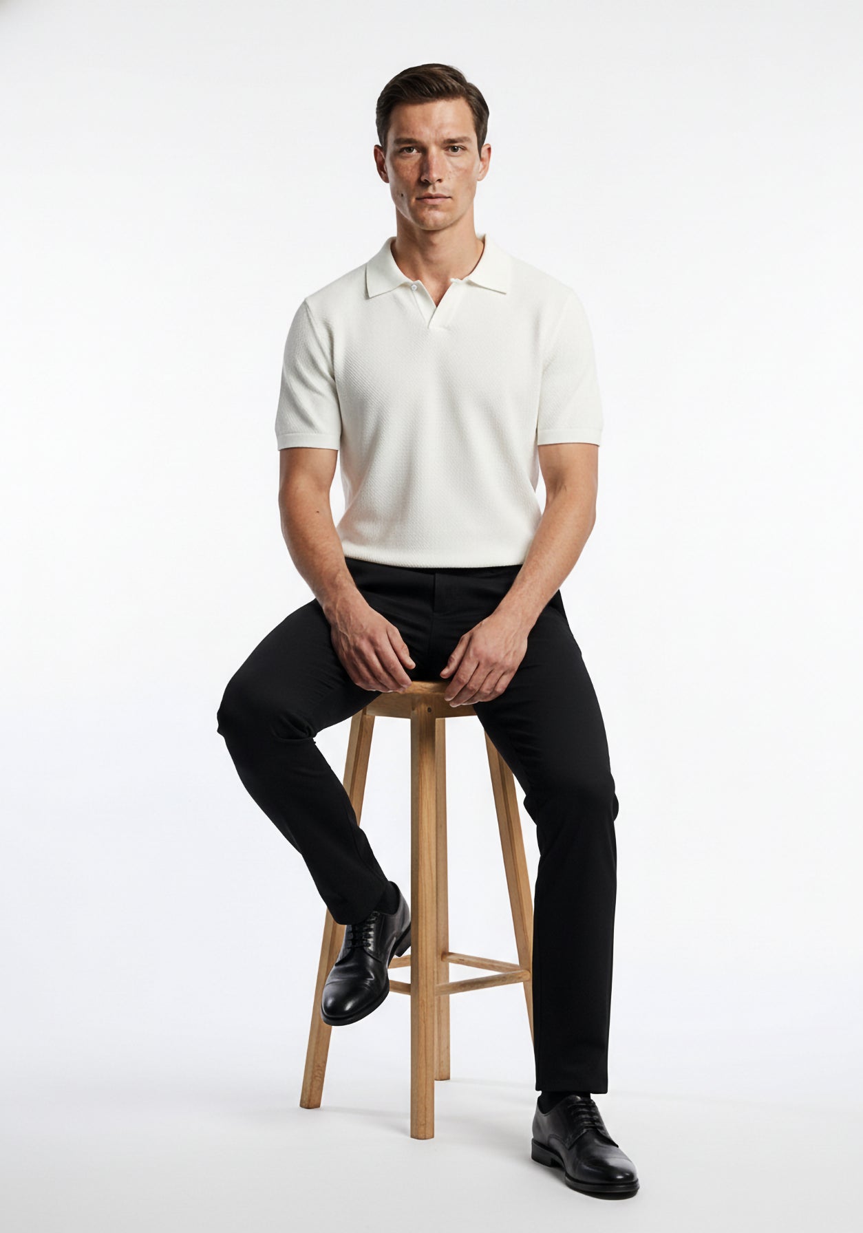 Honey Comb White Polo